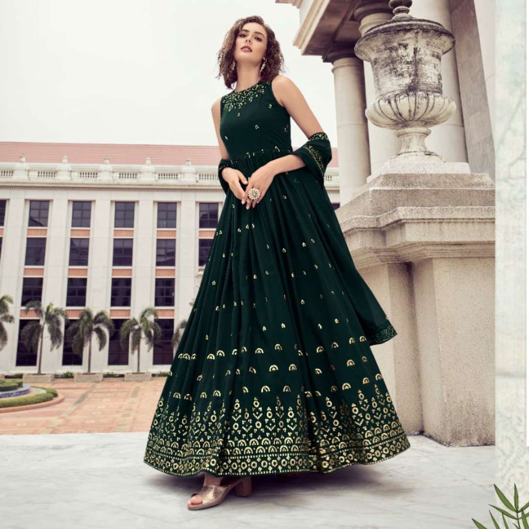 shubhakala flory vol 26 series 4811 to 4817 readymade partywear gown new exclusive sequince embroidered work anarkali gown collection  
