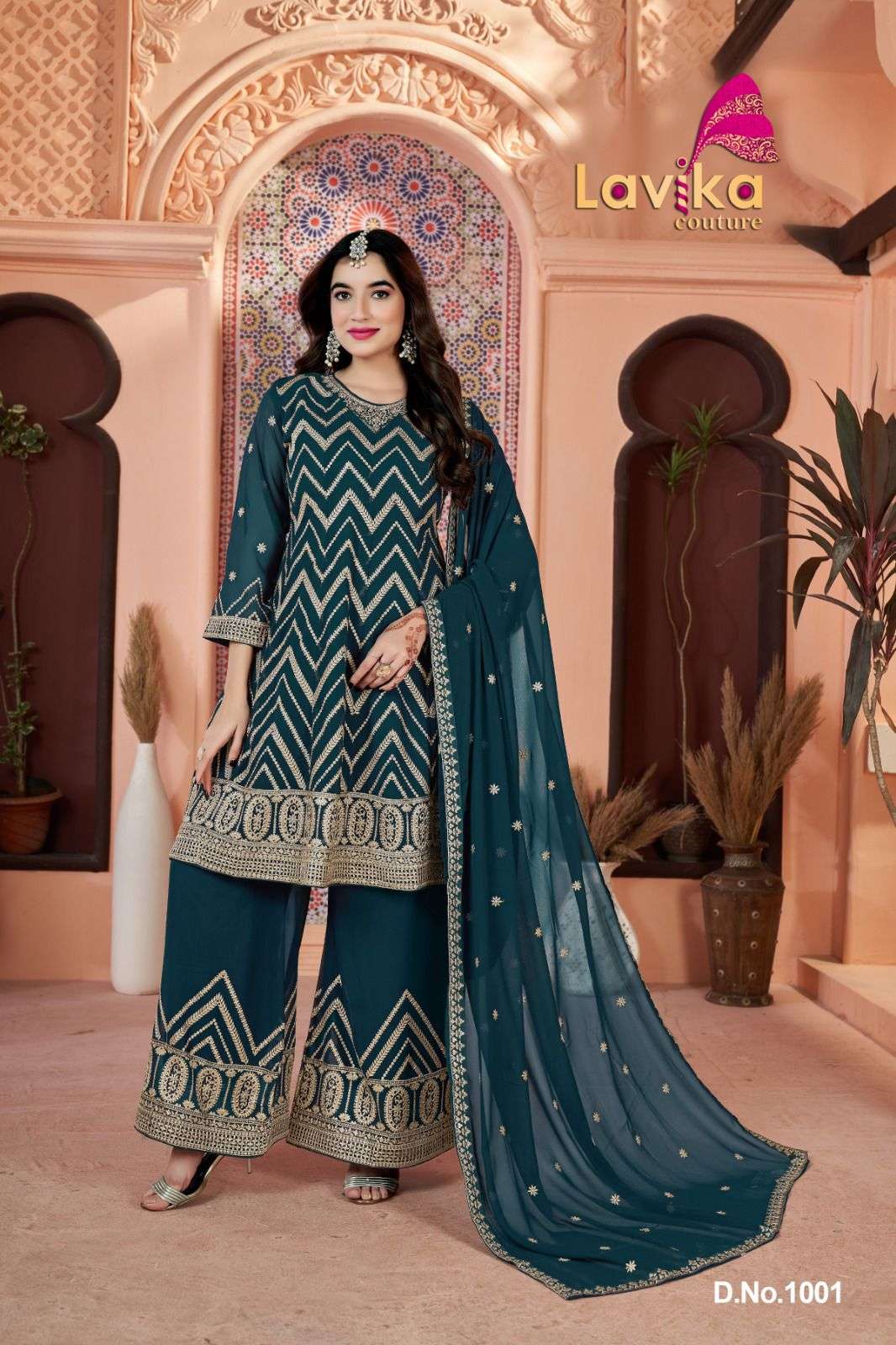 catalogue brand lavika couture catalogue mubarak vol 1 series 1001 to 1005 presenting a new designer pure georgette fabric sharara suit collection 