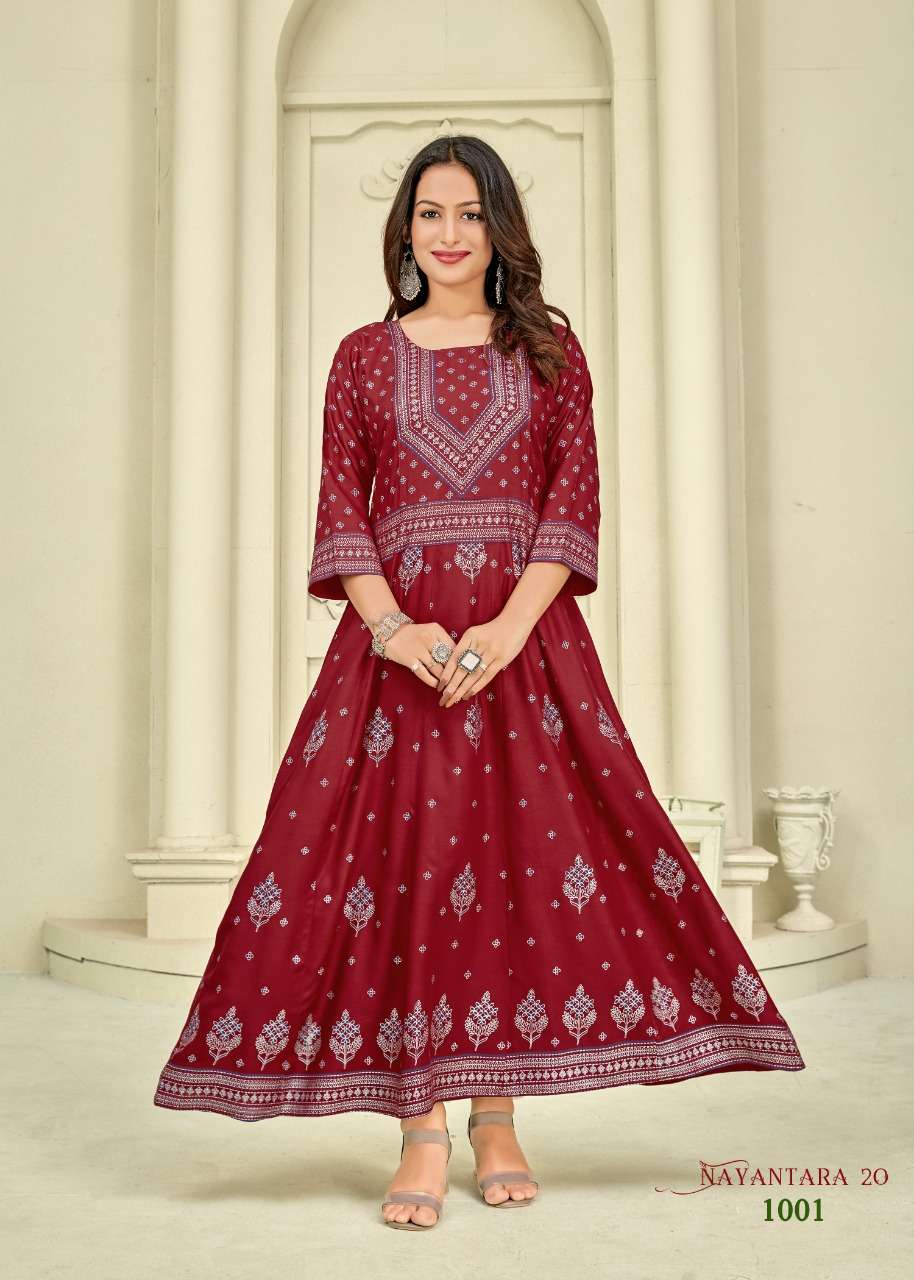 Nayanthara long frock new arrivals