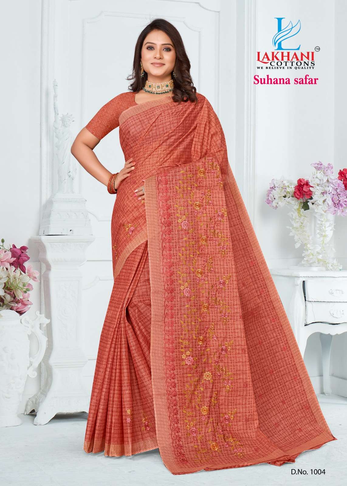 suhana safar new design launch saree pure cotton saree heavy embroidery work pure cotton saree collection  