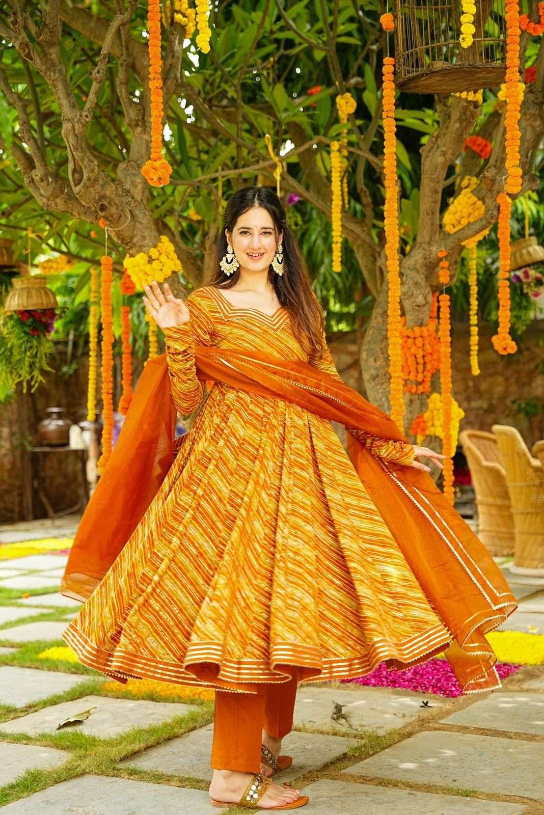 770  mustard lehariya elevate your style with our mustard leheriya suit set this exquisite ensemble blends tradition with trend making you stand out effortlessly readymade yellow suit haldi function 