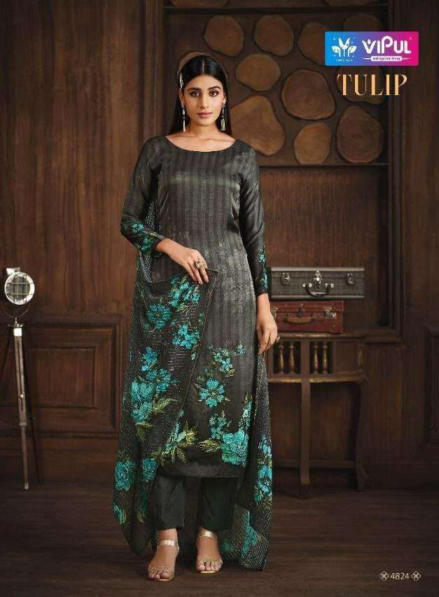 catalogue brand vipul designer partywear straight suit with heavy embroidery in offer price sale price vipul brand suits  