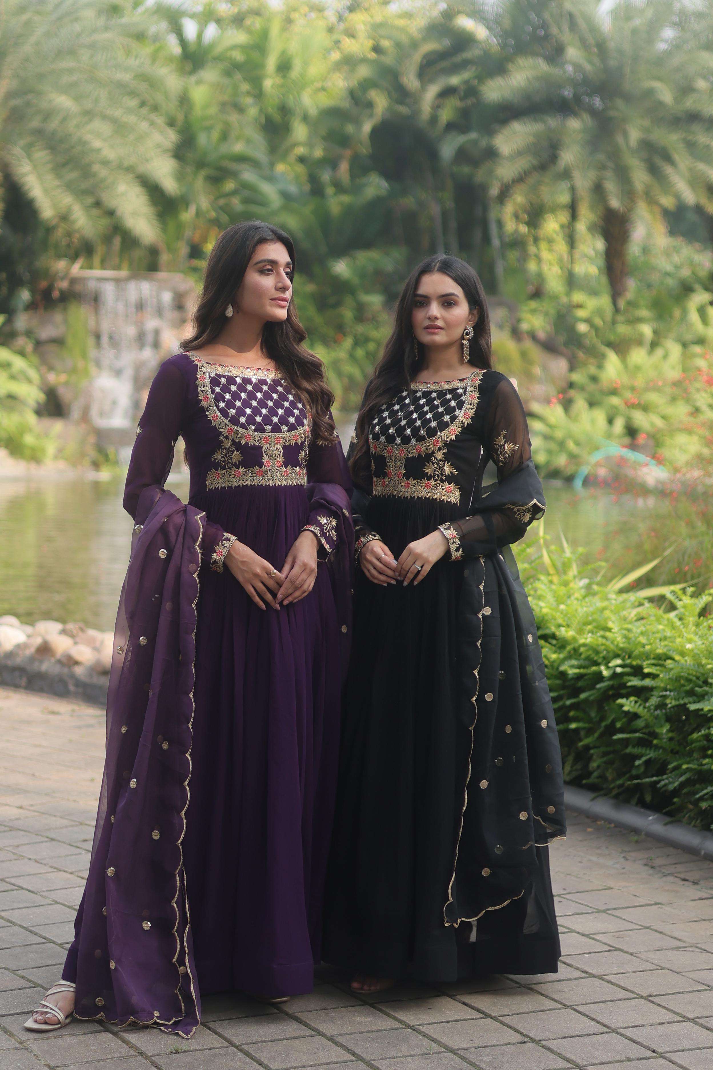 design number ka 1069 premium readymade designer gown collections  its shows the newly updated trend it become aspirational for women to wear the best of gowns 