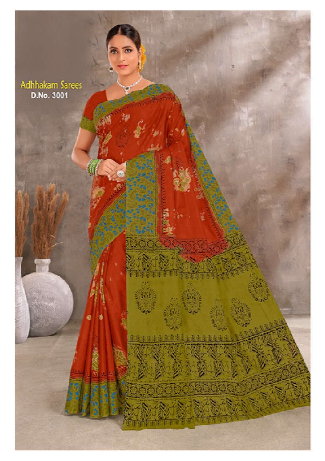 new launch pure cotton adhhakam vol 2  sarees package contains saree blouse stylish cotton saree comfortable cotton saree  