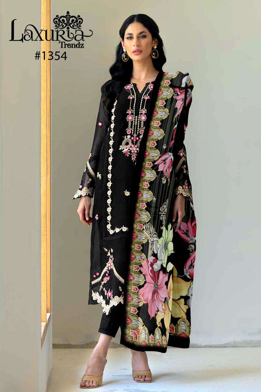 laxuria trendz design number 1354 laxuria trendz now launching new design in new colour kurti with pant  n duptta designer heavy embroidery handword readymade pakistani suit