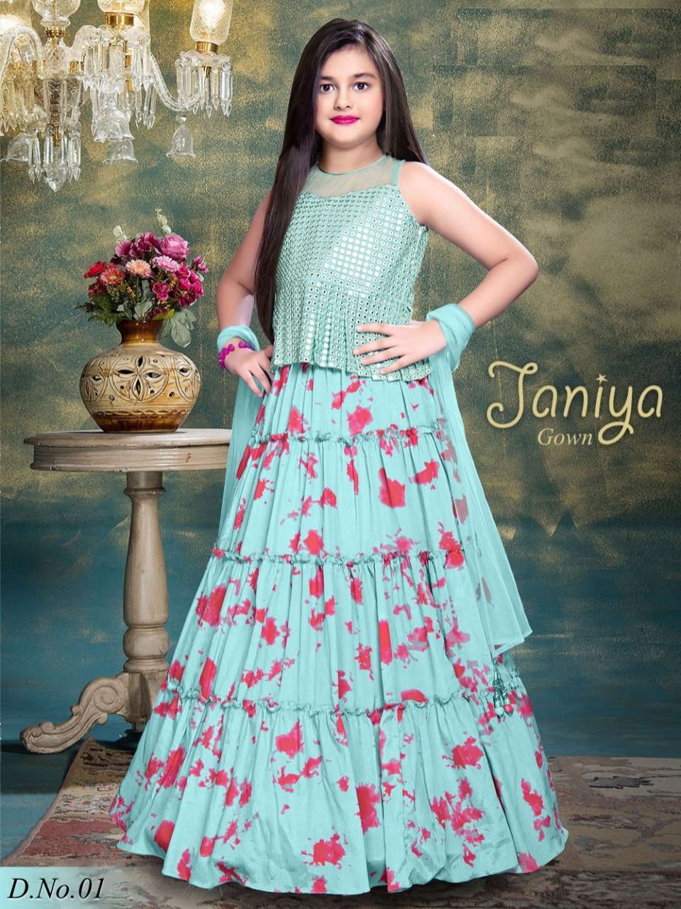 janiya lehenga choli 6 colour fabric polireyon mirror work dupatta softnet size 6 to 12 year girls kidswear lehenga choli girls kids wear 