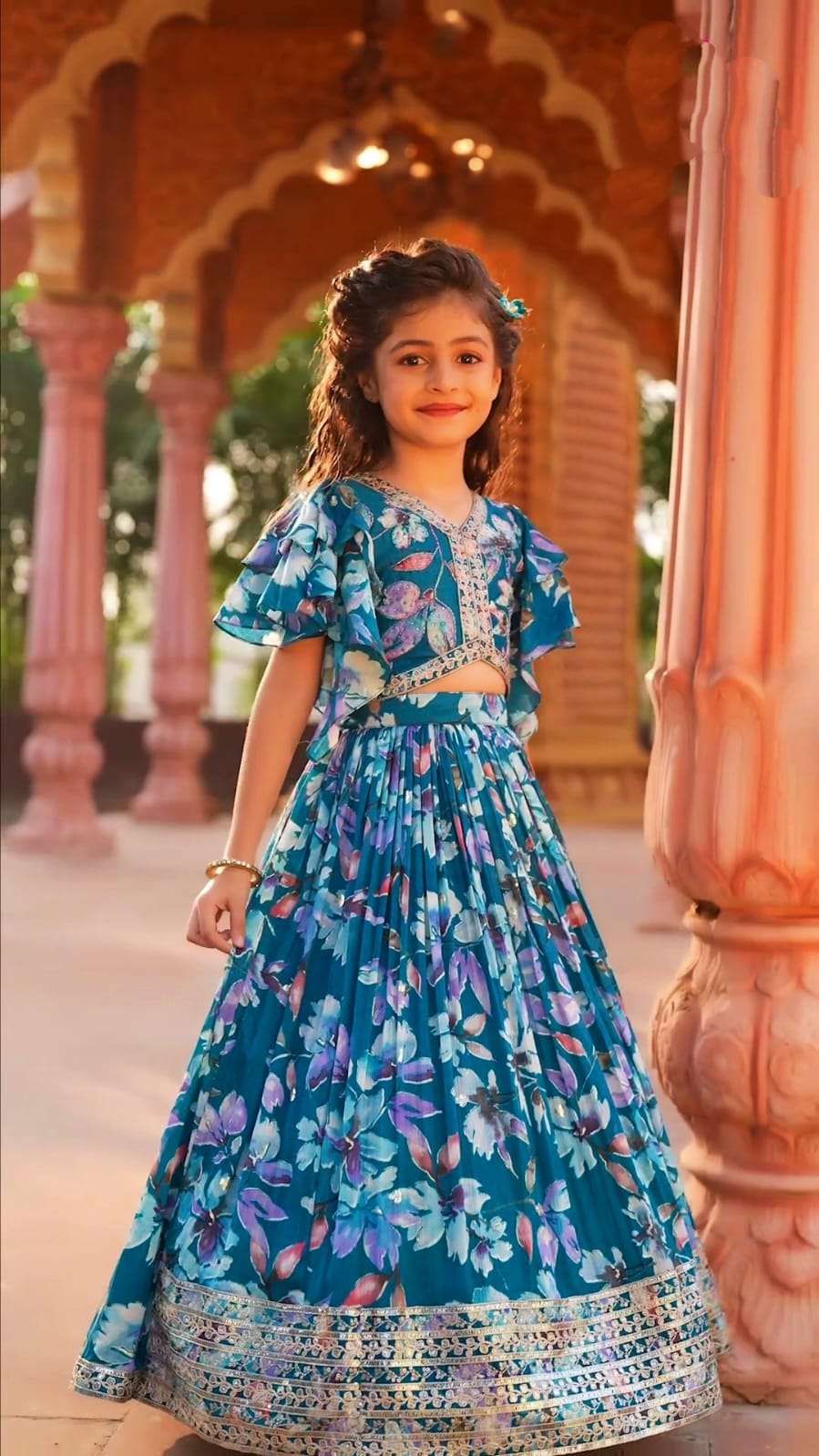 kids wear lehenga choli 2 year to 15 year trending sequins embroidered with beautiful printed work  stitched lehenga blouse with dupatta for festive season      