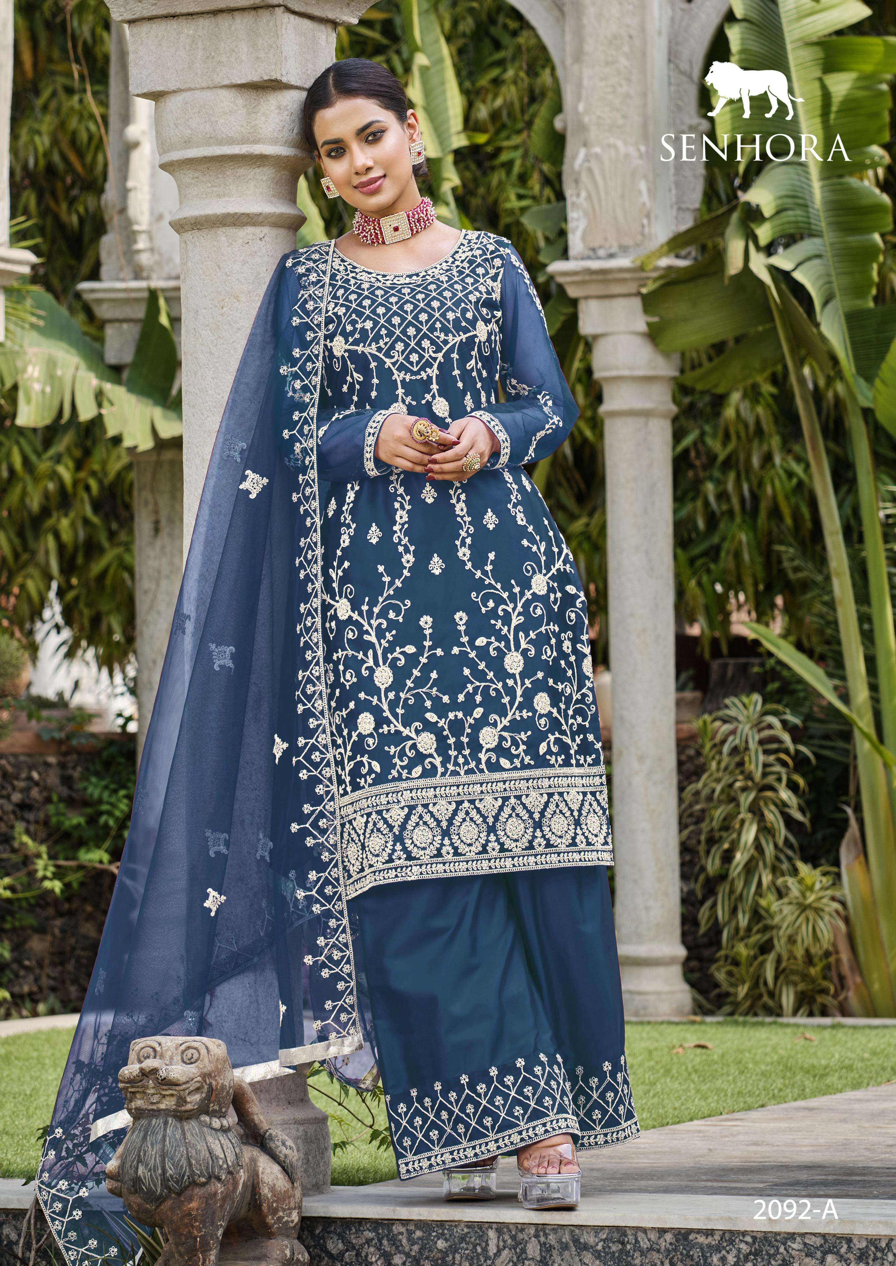 senhora dresses catalogue vedika series 2091 to 2093 partywear heavy embroidery dresses get ready to elevate your festivities with senhora dresses exclusively designed for the eid occasion
