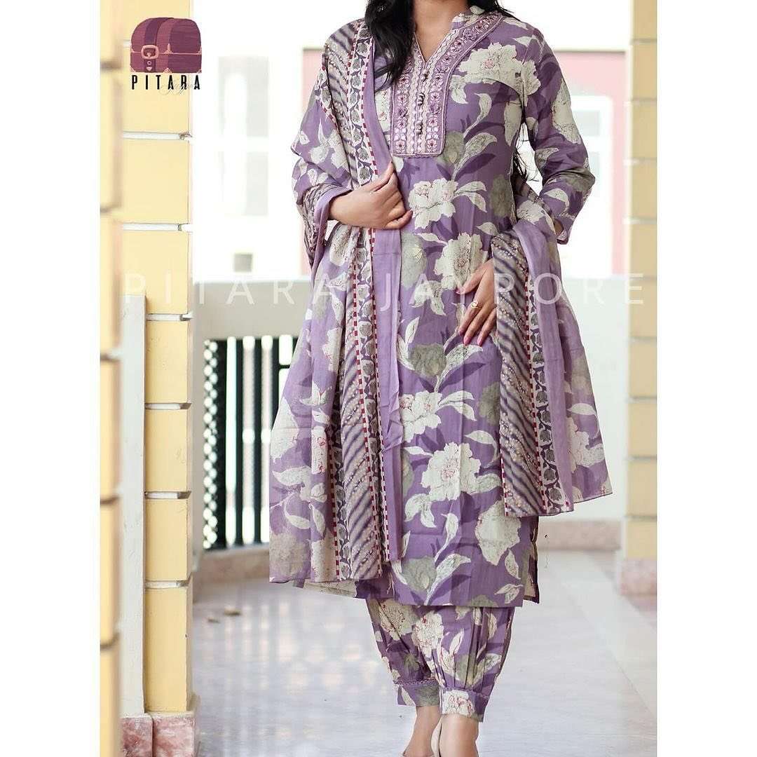 designer fine cotton suit set full print afghani suit with embroidery work hilighting on your neck beautiful full length duppta afghani pent beutiful duppta full set pure cotton