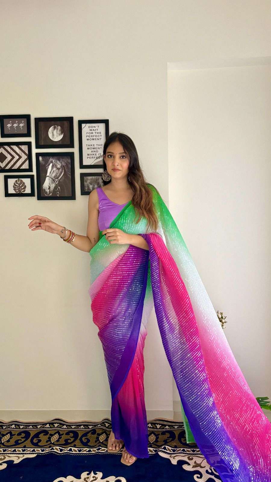 designer partywear saree presenting you most beautiful crush seqwance saree collection kc 799 fabric details saree fabric shaded crush georgette saree length saree work sequance work with crush