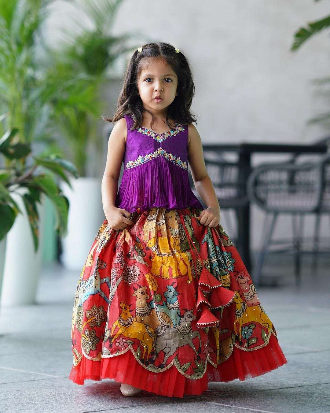 kids wear lehenga 2 year to 15 year trending sequins embroidered with beautiful printed work stitched lehenga blouse season kids wear lehenga 