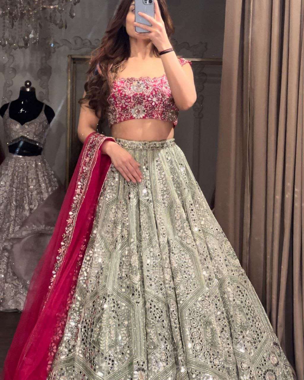 latest lehenga collection code hc 858 fabric details lehenga premiums heavy faux georgette embellished with beautiful embroidery coding  and sequins work designer partywear lehenga 