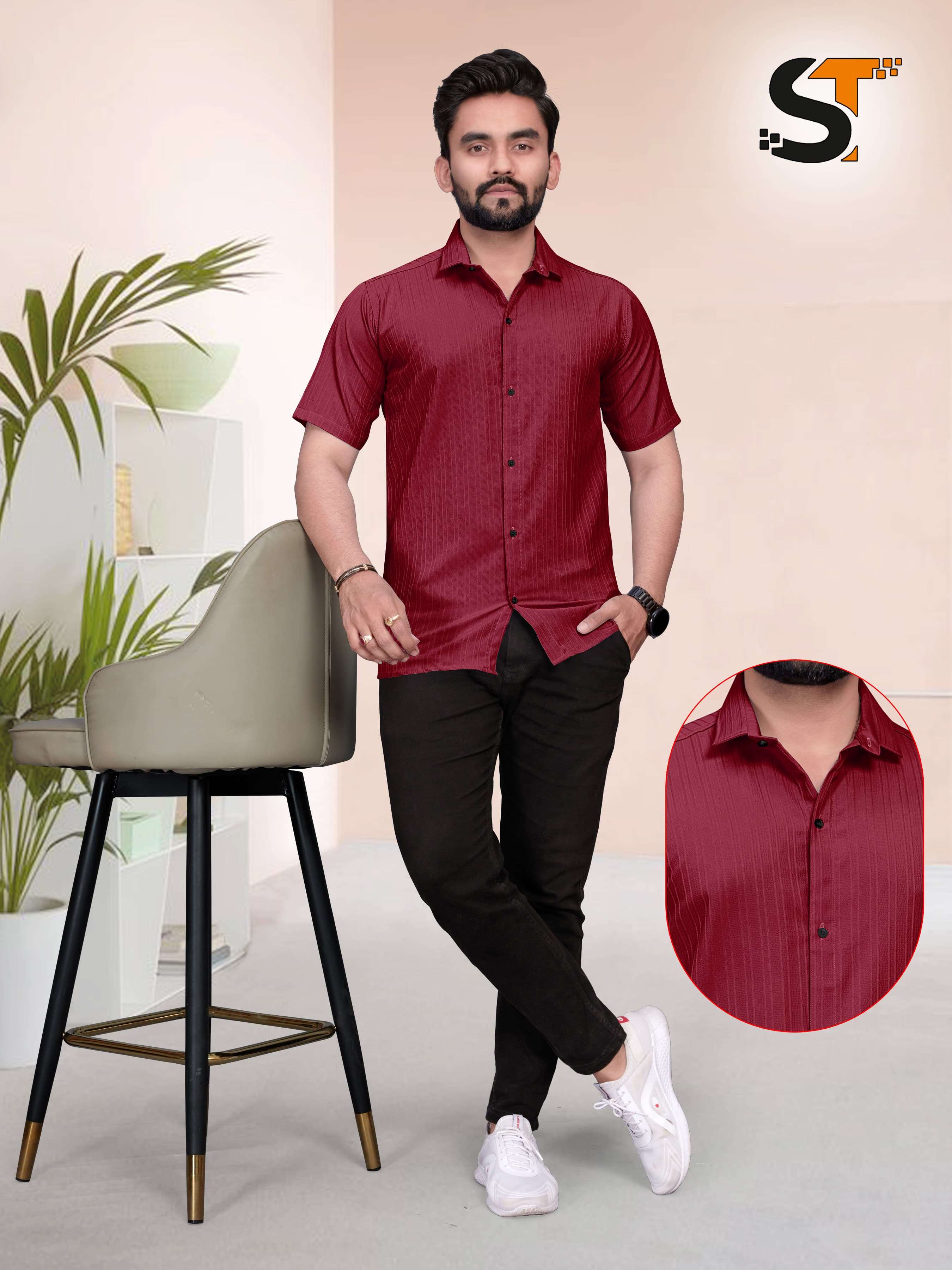 mens shirt shirt important sugarcane cotton colour  black purple grey maroon affordable mens shirt collection in bright fancy colours
