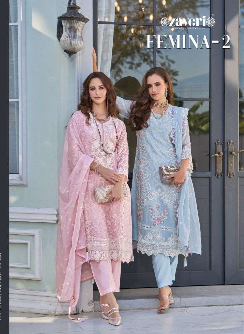 zaveri catalogue femina vol 2 series 1279 to 1281 top soft organza with fancy embroidery  work with  moti work n  gpo lace bottom heavy silk duppta organza with embroidery work