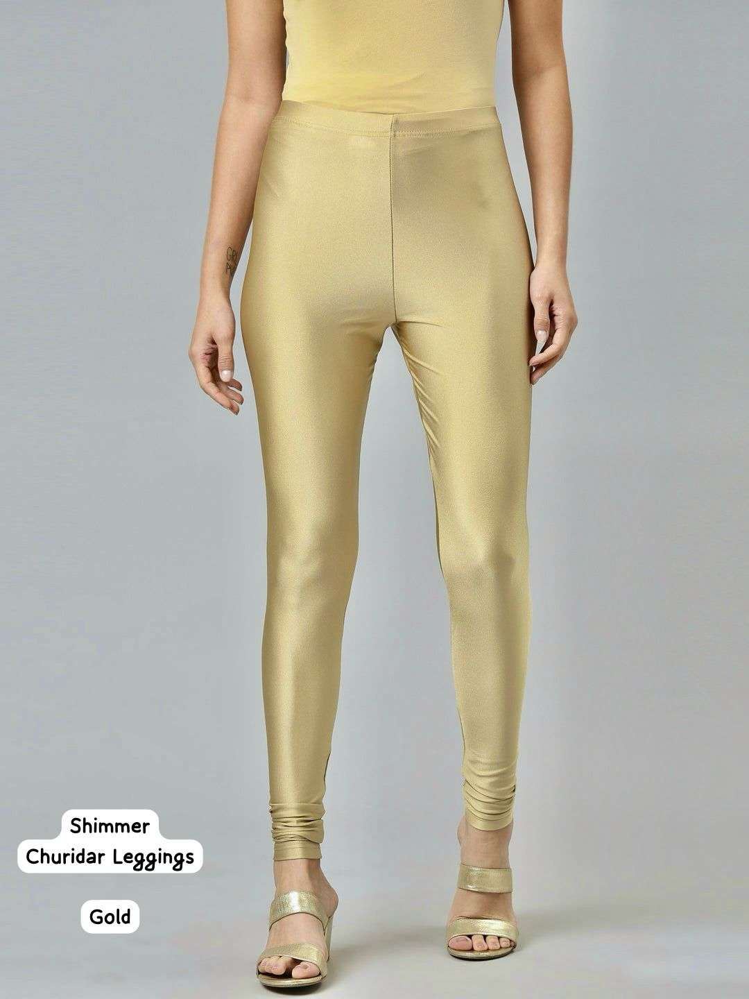 code shimmer leggings churidar length shimmer leggings 2 colours fabric shimmer nylon size l to 5xl length 43 leggings 