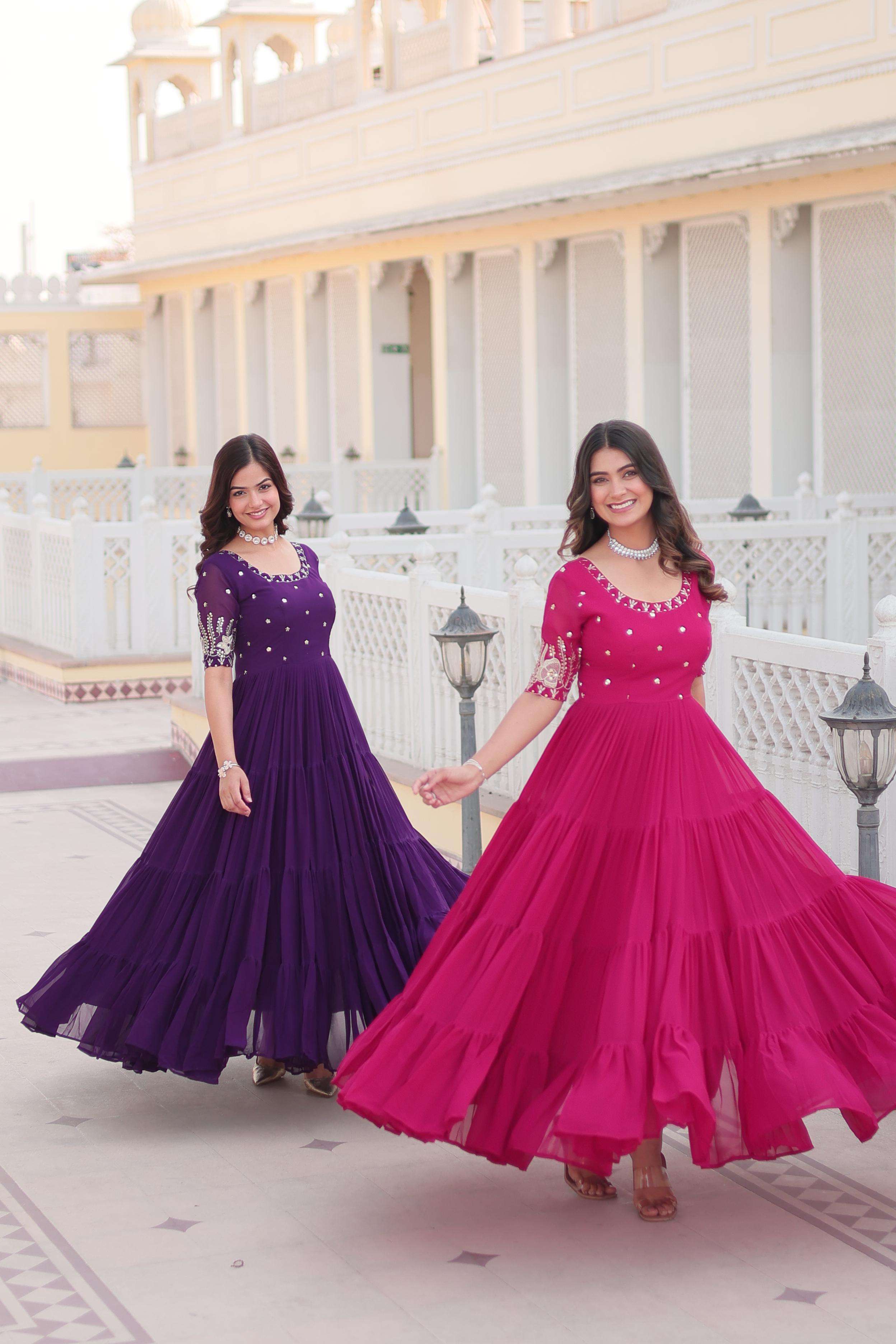 gown code ka 1097 designer gown is luxury clothing considered to be high quality made by zari thread n sequins embroidery this is made for desirable womens who deserve it