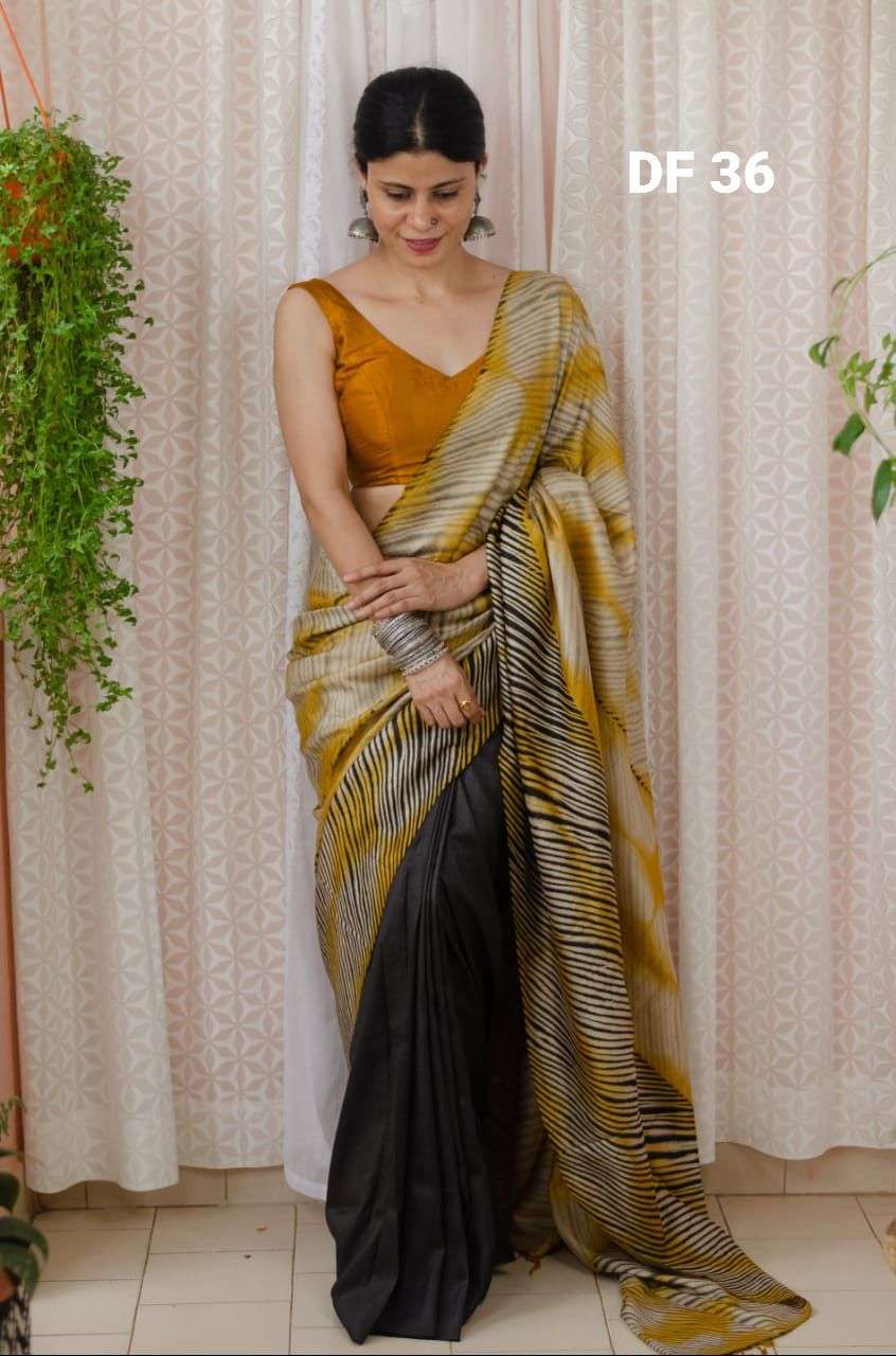   new collection show your indianness with a saree fabric chanderi soft  with digital print work n running blouse saree indian saree  