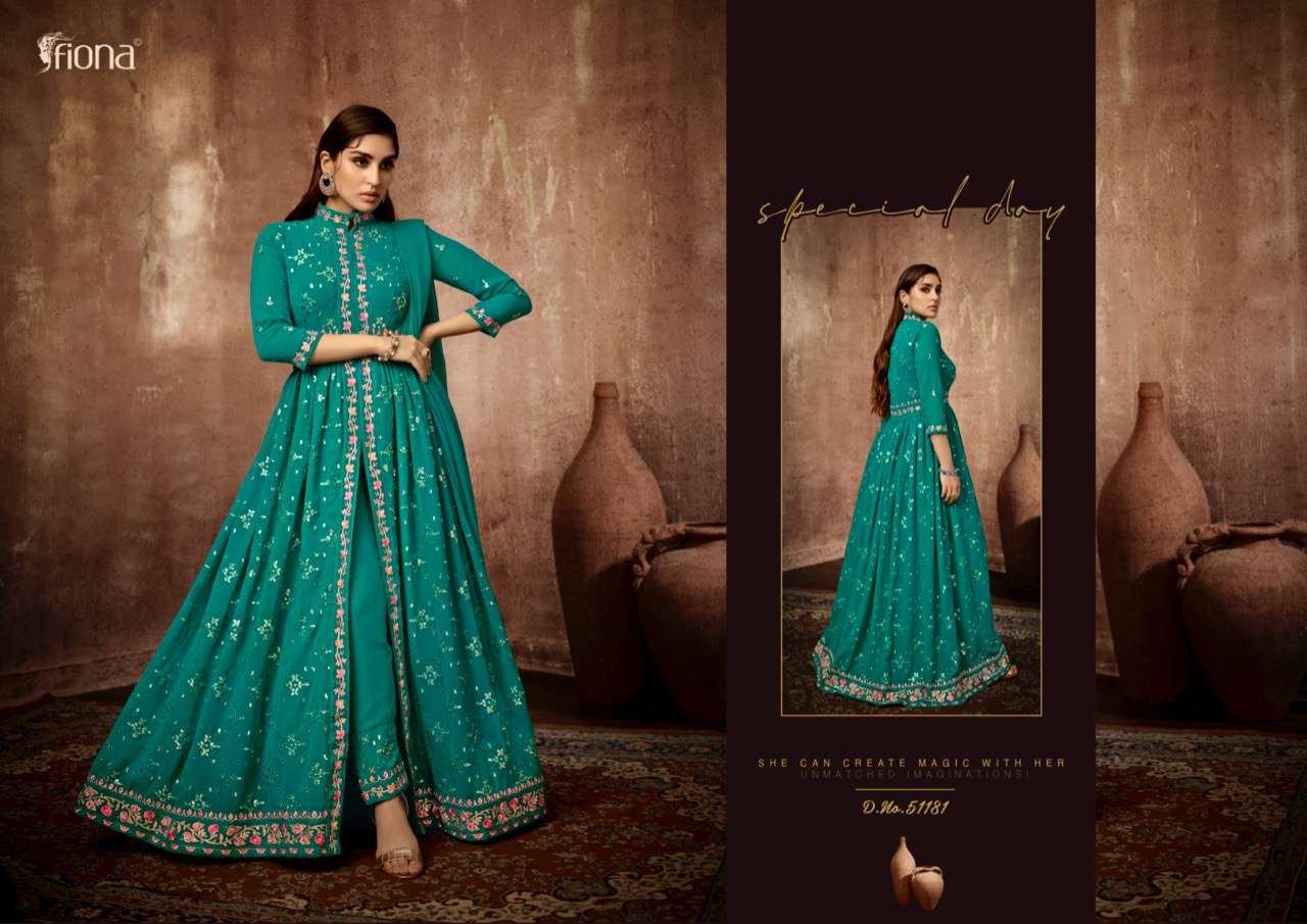 fiona mix designs heavy gorgette with heavy gown with work free size stich xl 42 heavy georgette duppata work readymade partywear catalogue brand suit