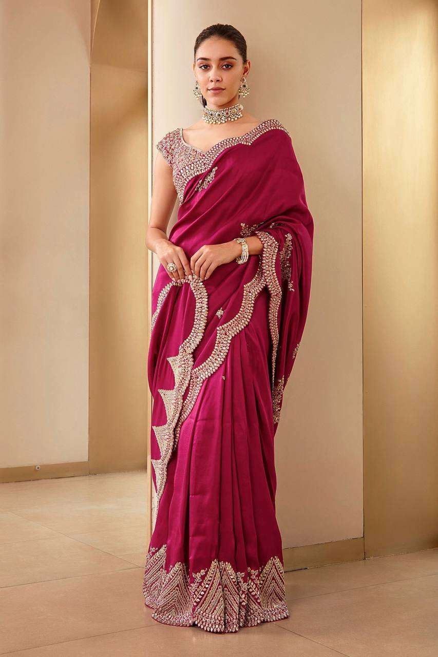 design number bt 1233 saree detail saree fabric pure two tone vichitra silk saree work heavy embroidery coding n sequins work saree fancy cutwork border blouse fabric mono banglory silk