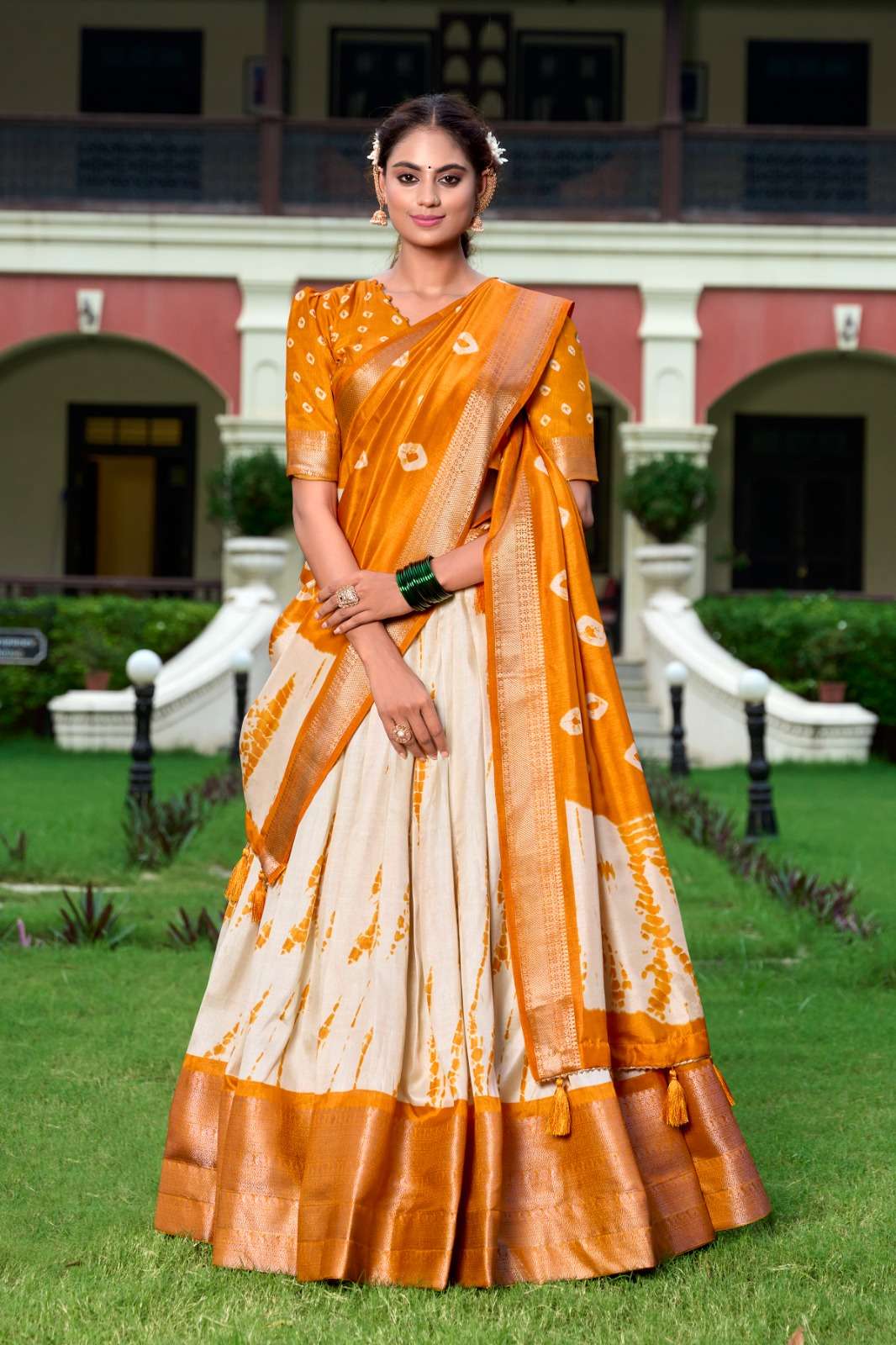designer partywear lehenga lehenga choli elegance in every fold shibori print dola silk lehenga catalogue raashi  lnb1228 lehenga fabric dola silk lehenga 