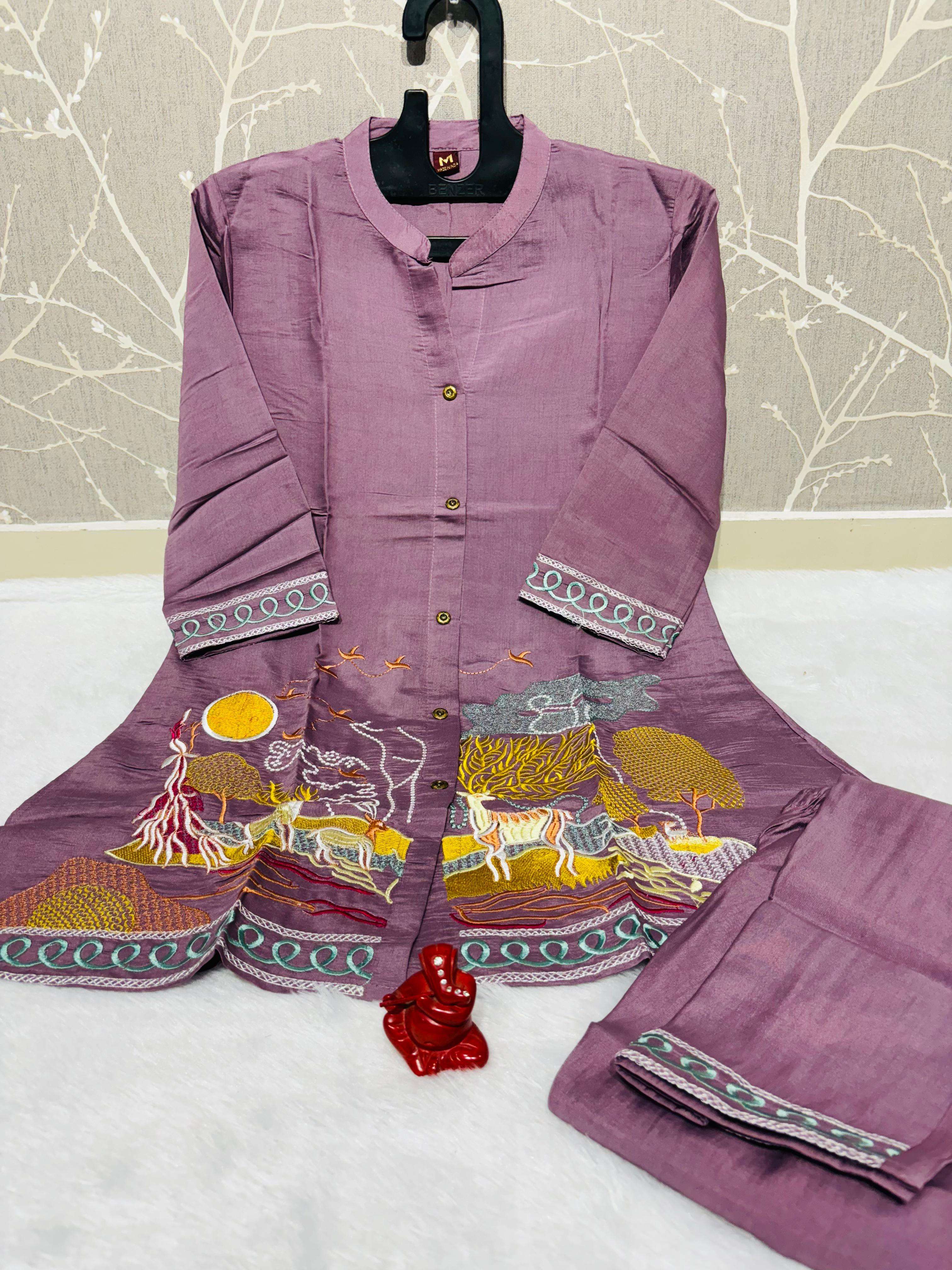 embroidery coord set attention to all the partners presenting our latest collection of  coord set haran roman silk s to xxl designer dailywear n occasion wear cord set 