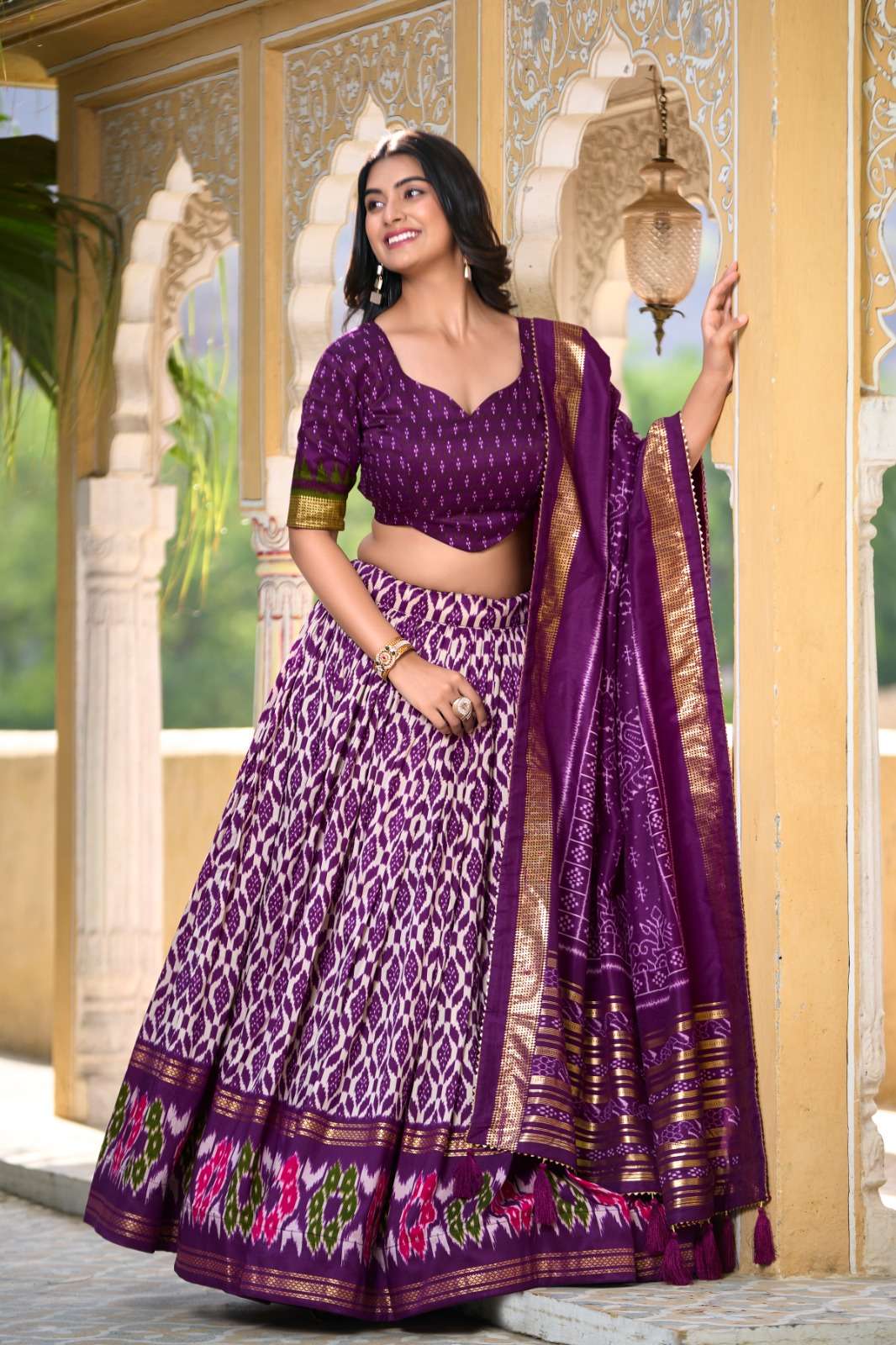 lehenga choli celebrate in style with the opulent beauty of tussar silk our lehenga choli is perfect for making unforgettable memories in classic elegance catalogue pranauthi lnb1223