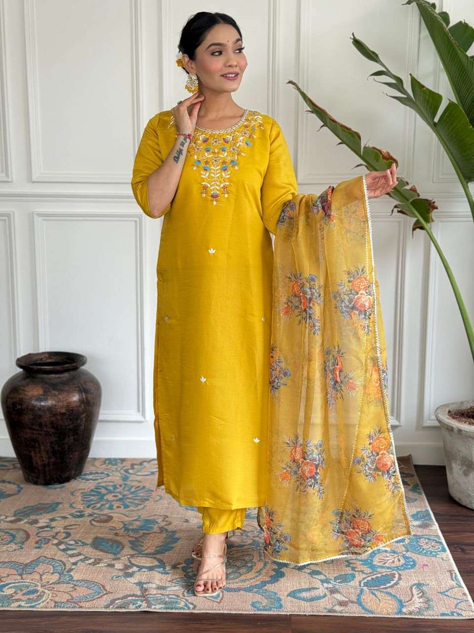 catalogue shivali top fabric roman silk bottom fabric roman silk dupatta taby silk  print top work embroidery bottom work plain dupatta work print readymade dresses