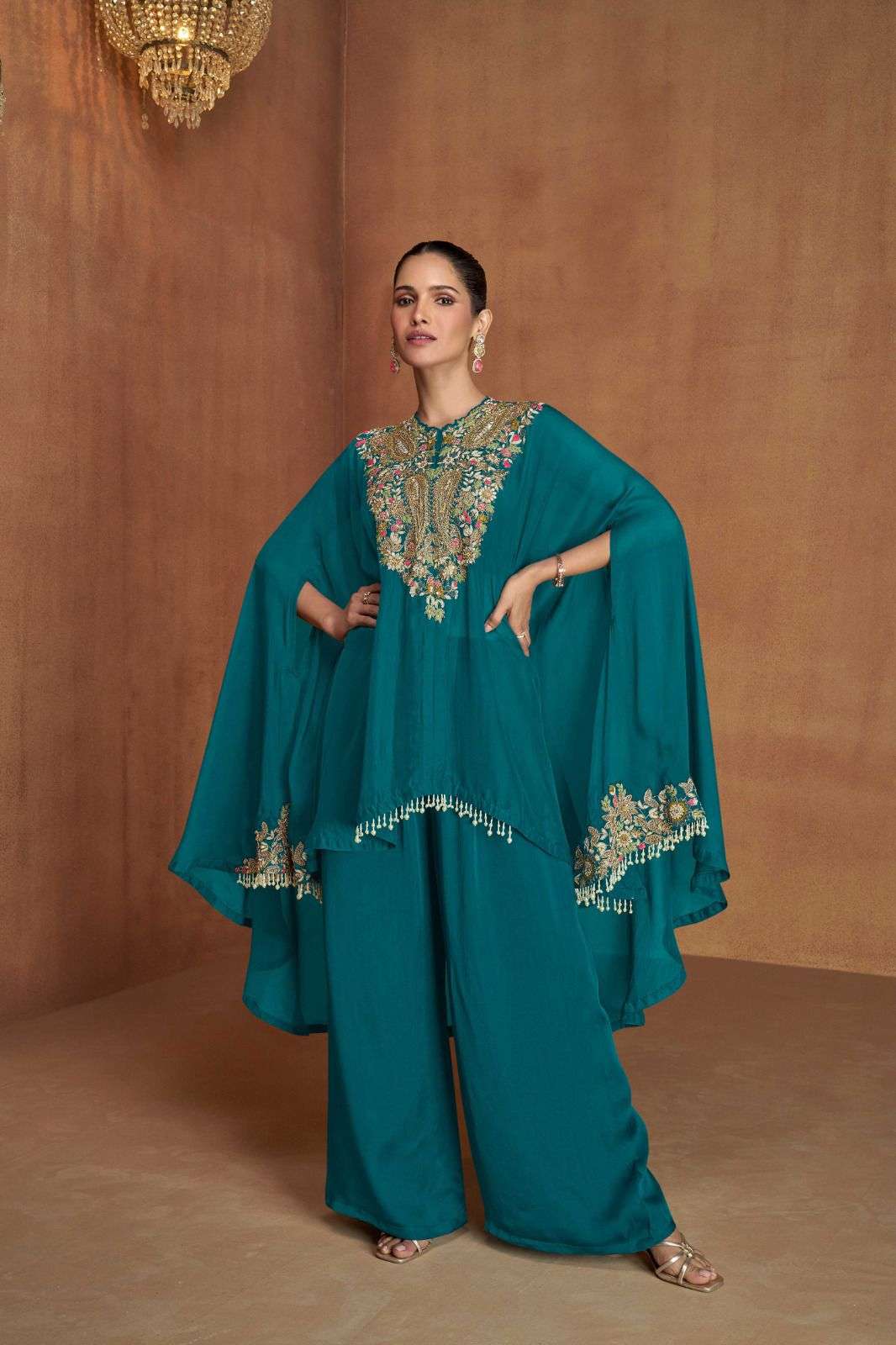 gulkarya designer catalogue Florence vol 2 series 7515 to 7517 Note Free Size Stitched Top Real silk Choli Real Silk Plazoo Real Silk designr partywear kaftan dresses 