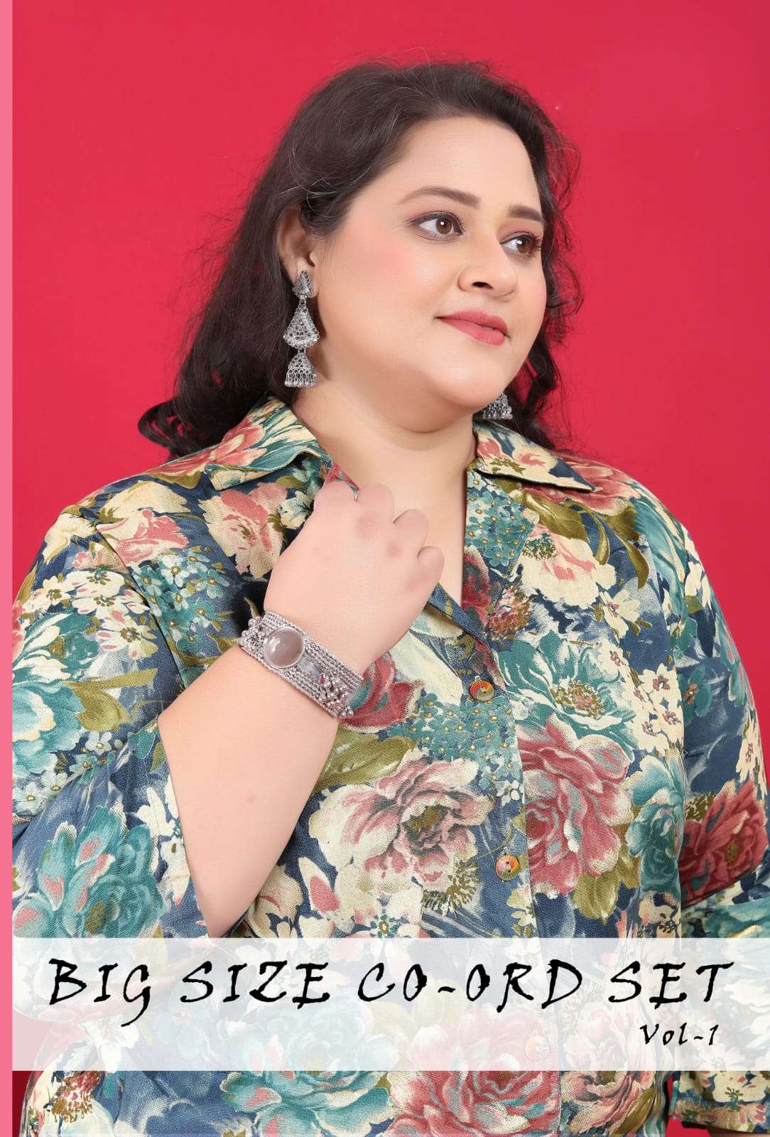 moksh international big size coord set vol 1 fabric details  design number 8629 and 8631 top premium riyon export quality with two pockets pant premium riyon export quality