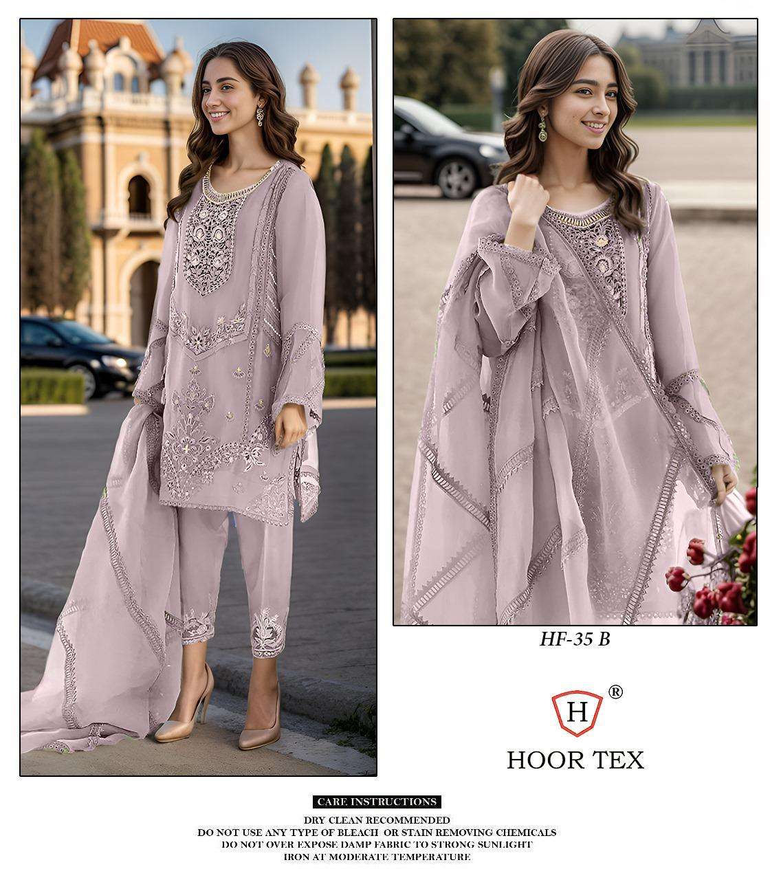 pakistani readymade dresses hoor tex new catalogue in pakistani full stitched hf 35 top heavy organza bottom imported cotton dupatta heavy organza