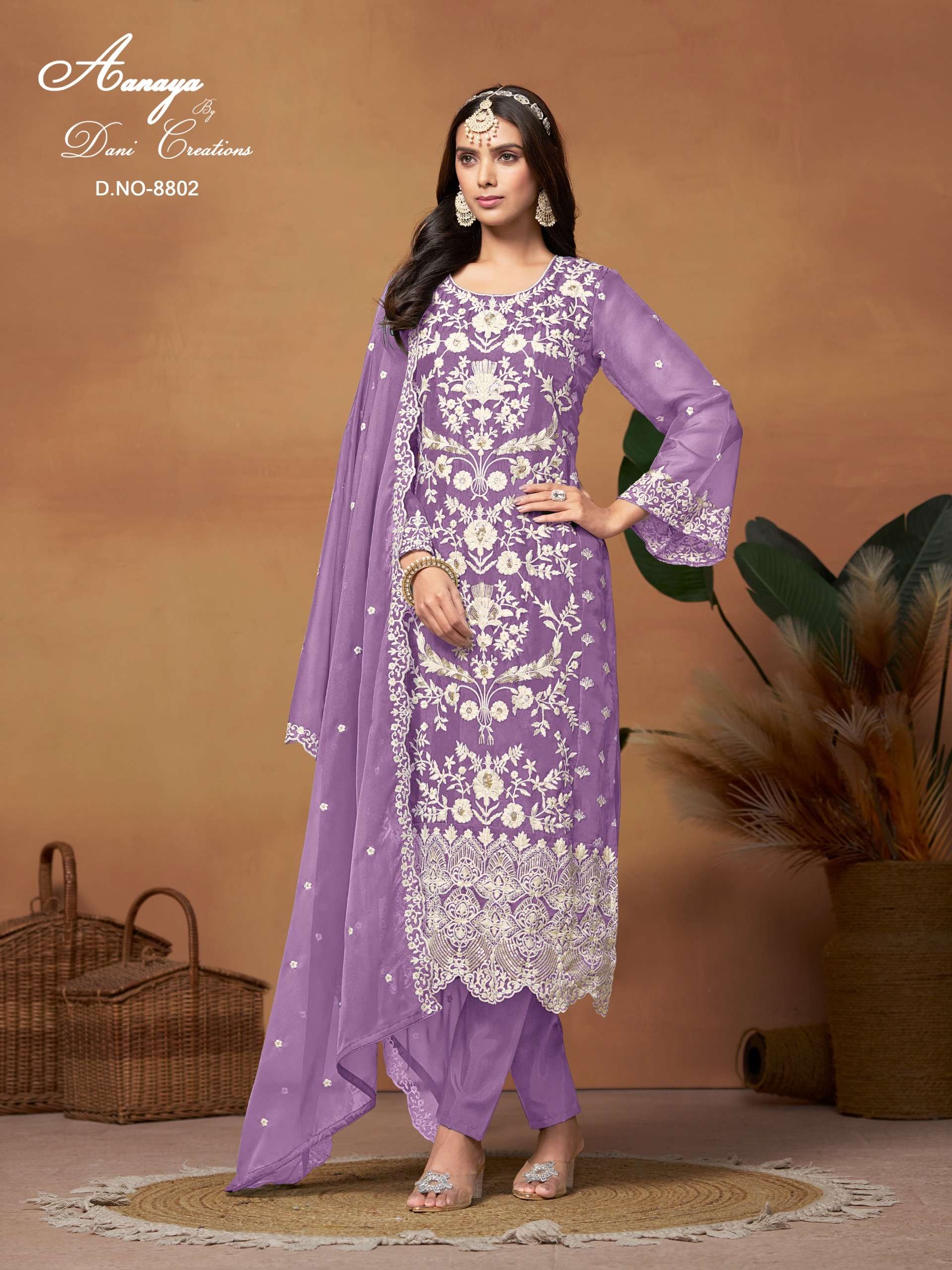 dani fashion we are launching our most preferred catalogue new arrival aanaya vol 188 top soft organza inner n bottom santool dupatta soft organza