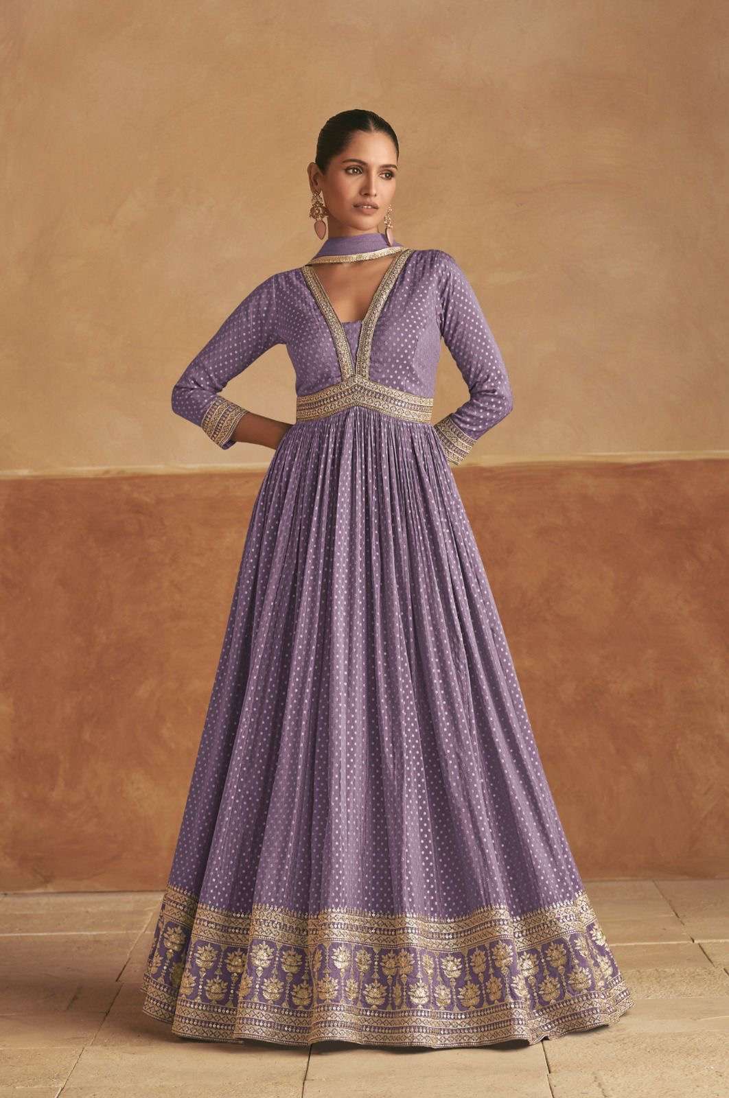 gulkarya designer catalogue roopal series 7519a to 7519c fabric detail top pure viscous silk dupatta real net note free size stitched with cancan front n back embroidery work