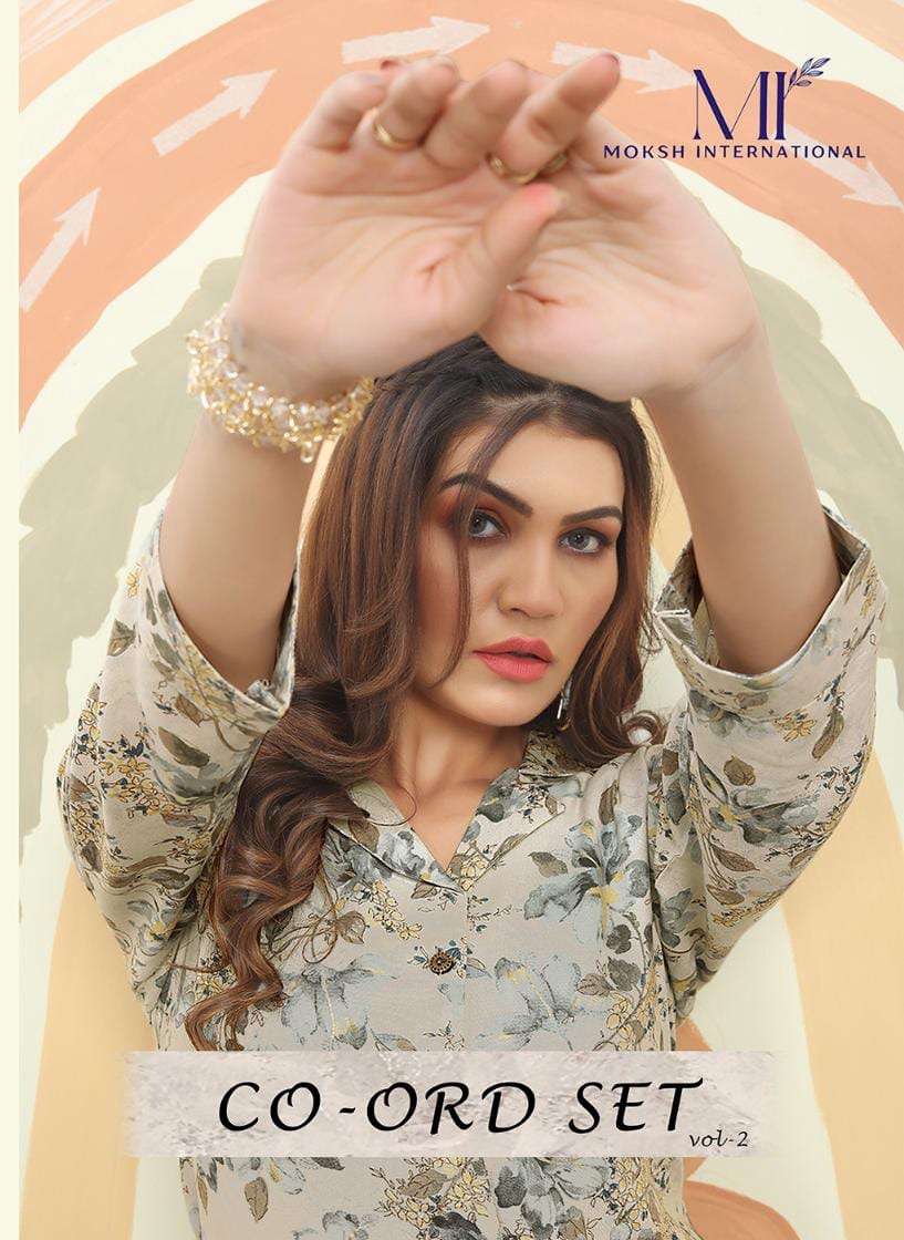 moksh international coord vol 2  design number 776 and 777 top premium riyon  export quality pant premium riyon export quality with pocket design number 779 and 781 top premium royal silk export quality