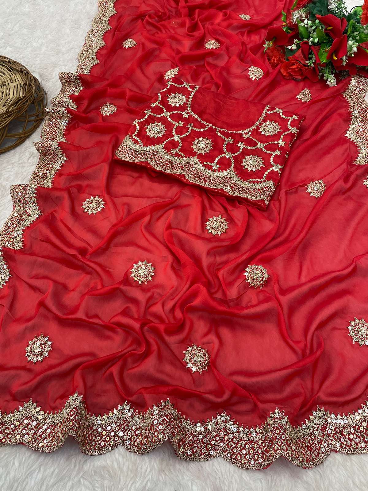 saree design number bt 384 saree detail saree fabric hevy kasturi silk gorget saree work fancy dori with fancy zari n full sequnce work saree type bridal saree collection 