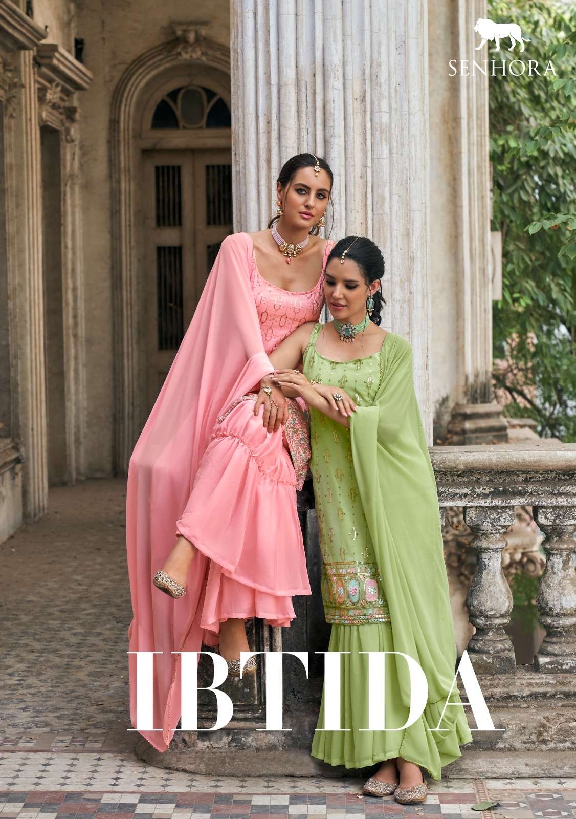 senhora dresses official senhora ibtida get ready to elevate your festivities with senhora dresses new sharara catalog exclusively designed for the occasionfaux georgette un stitched