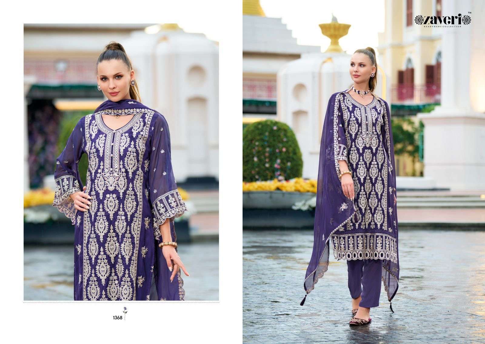 zaveri catalogue anaya vol 2 1368 colours top soft organza emboidery work n daimand duppta soft organza with embroidery bottom heavy silk size m to 3xl 