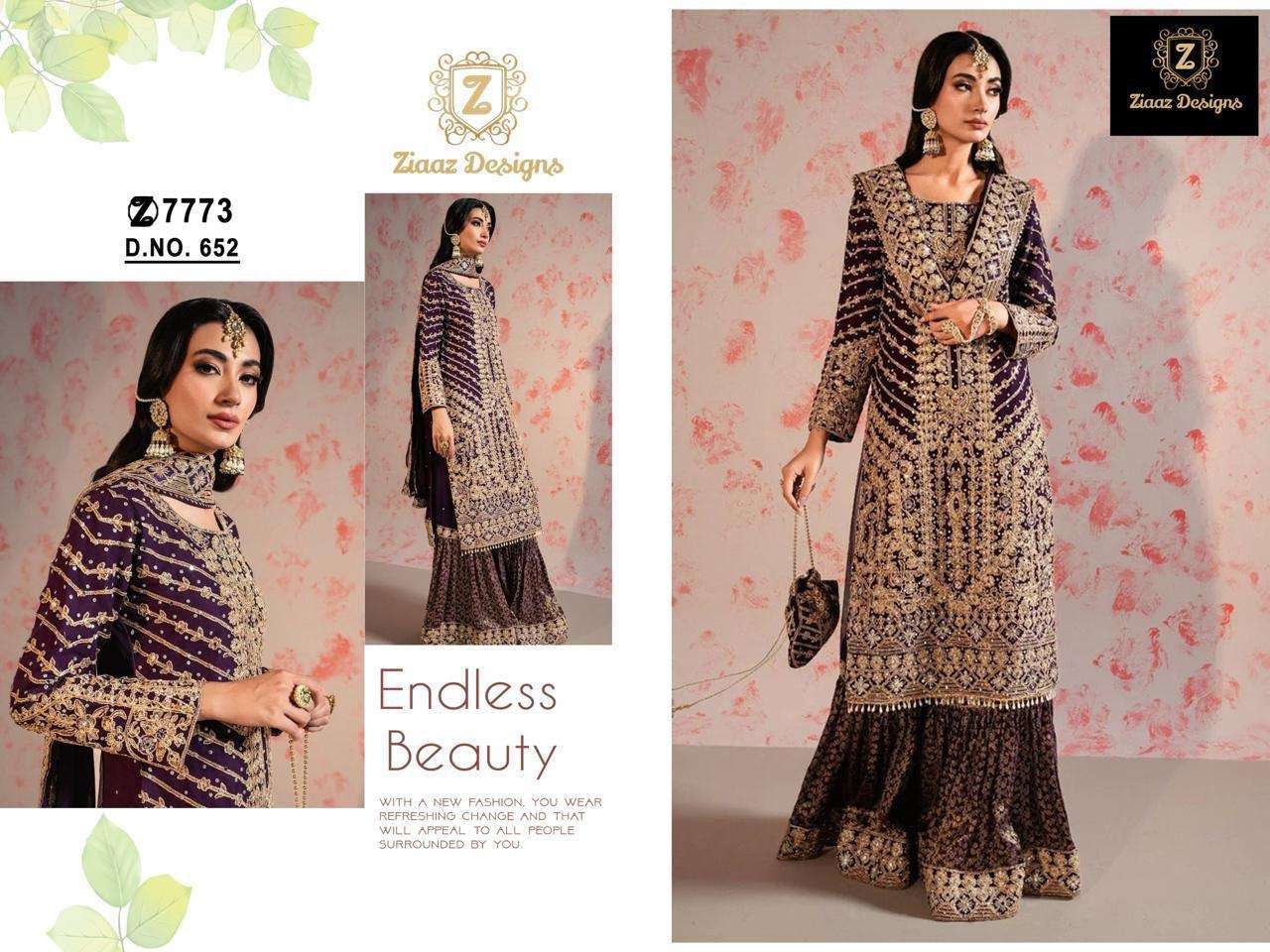 ziaaz designs brand that speaks for itself  code 652 semi stitched velvet semi stitched outfit with beautiful embroidered coding work jacquard unstitch bottoms velvet embroidered full size dupattas
