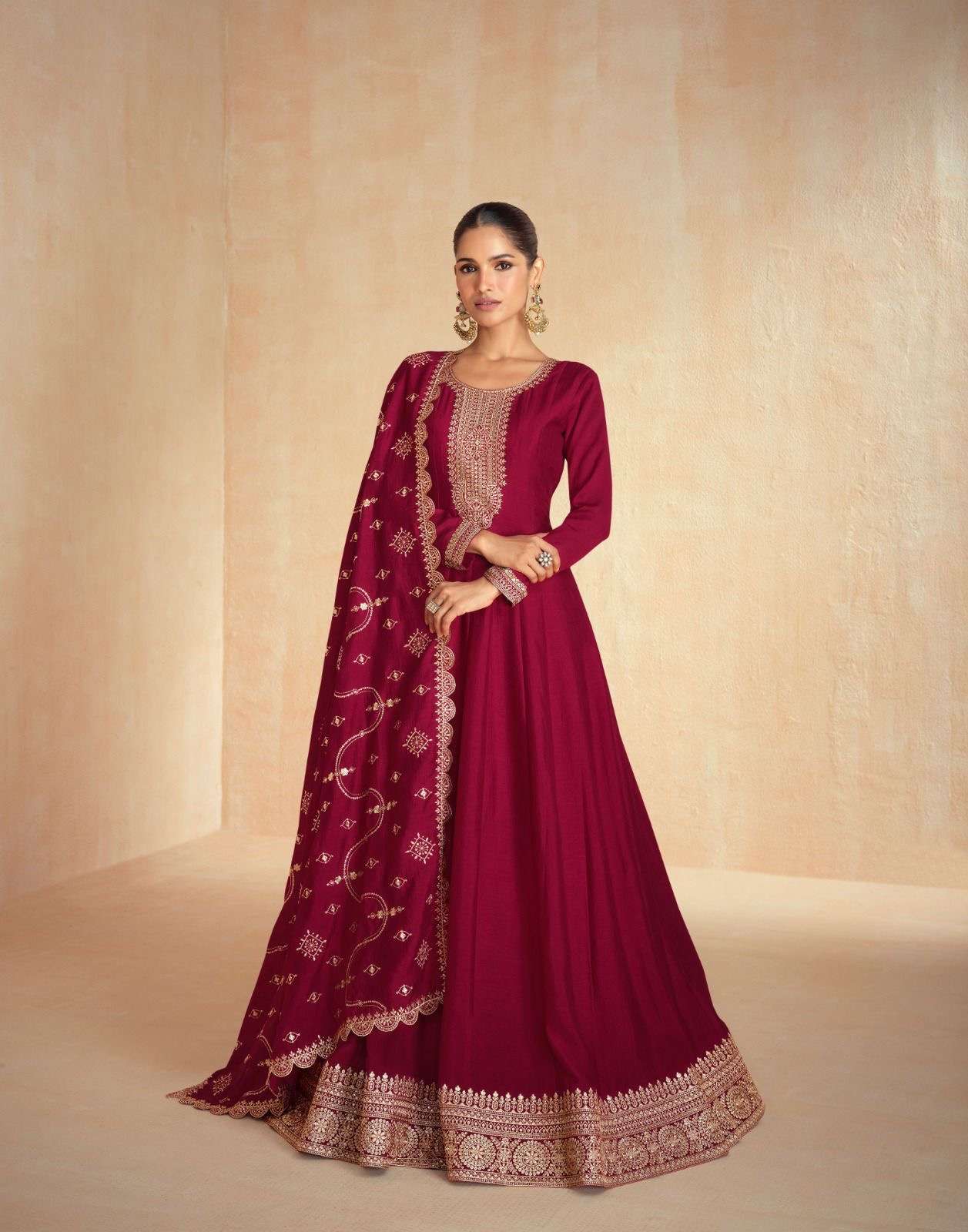 aashirwaad creation catalogue tanisha series 10099 to 10103 top premium silk free size stitch duptta premium silk designer partywear suits 
