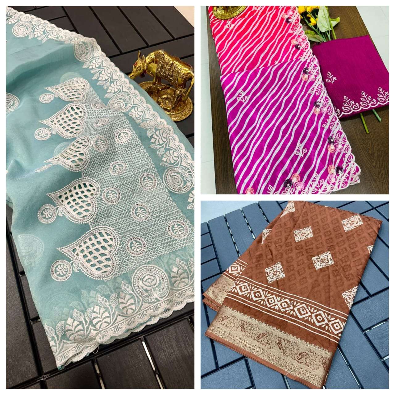 designer partywear saree big sale offer latest combo offers pick any 3 saree just very reasonable price designer partywear saree