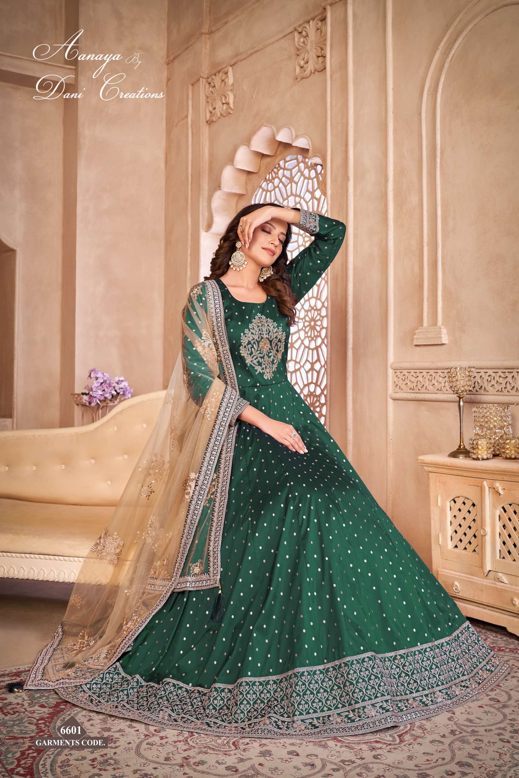 launching our most preferred catalogue aanaya vol 166 6600 series top tatefa butti bottom santoon dupatta net with heavy borderdispatch date readymade suit