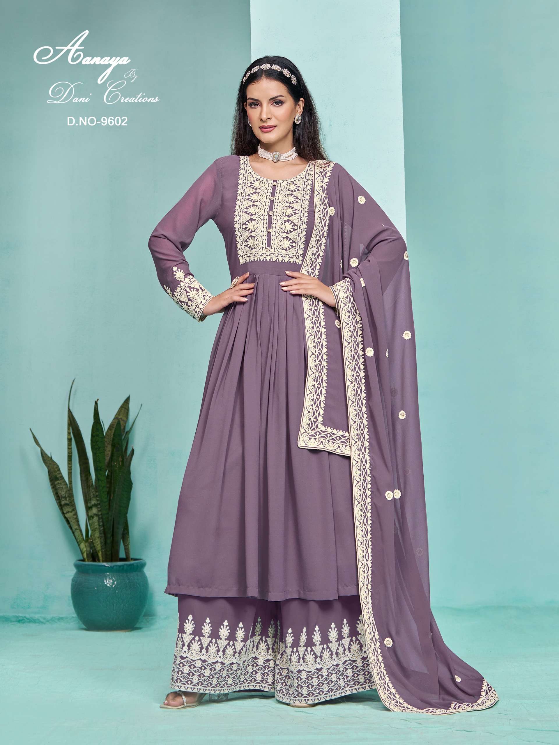 launching our most preferred catalogue aanaya vol 196 9600 series top faux georgette inner santool plazo faux georgette dupatta faux georgette readymade suit