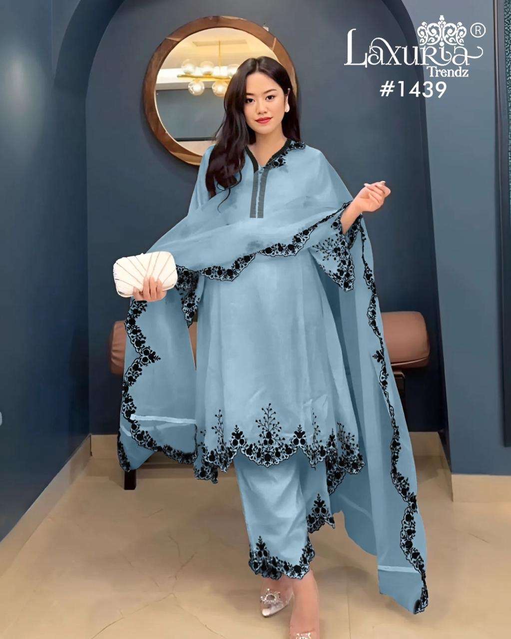laxuria trendz launching new superhit collection design number 1439 luxury pret collection in tunic stylist n plazo launching superior quality in affordable price for our valuable customer