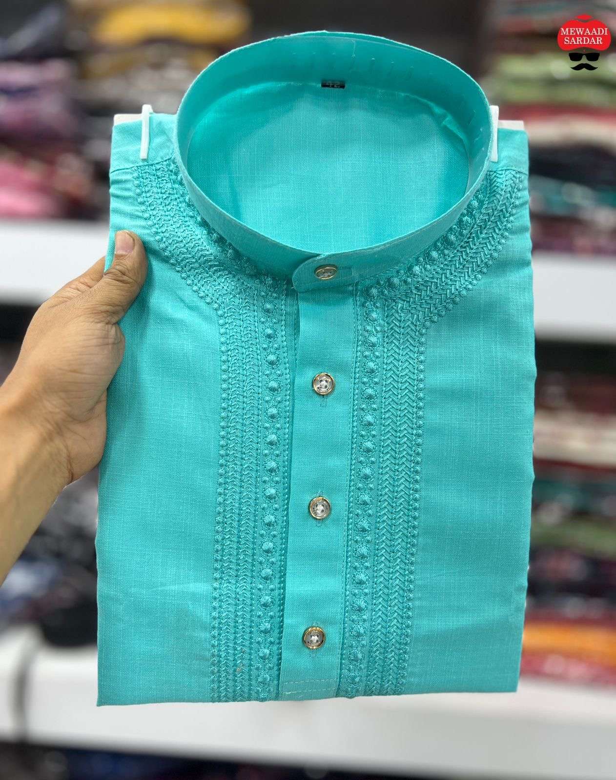 royal kurta kurta plus pyjama set with heavy embroidery work for all occasions fabric cotton with embroidery work size m to xxl both side pocket mens wear kurta pyjama