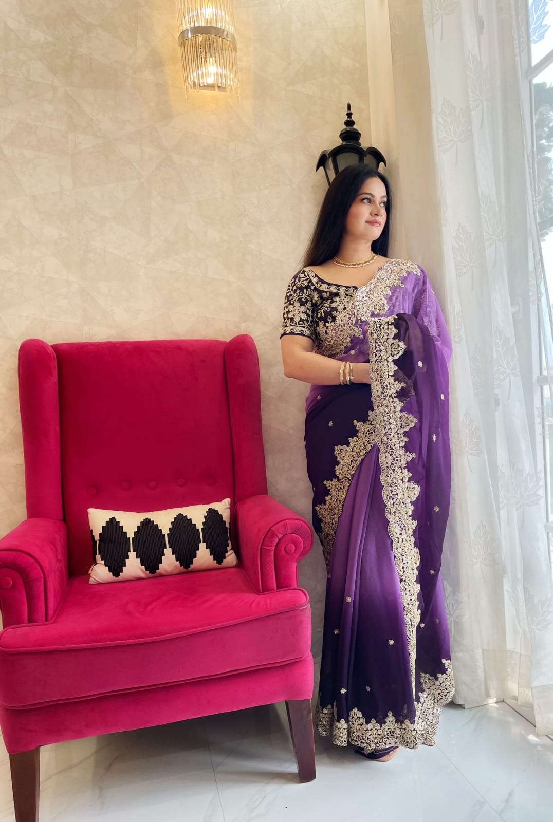 saree you most beautiful seqwance saree collection design number 663 saree fabric faux shaded georgette saree length saree work sequance work and coding work with arca cutting  