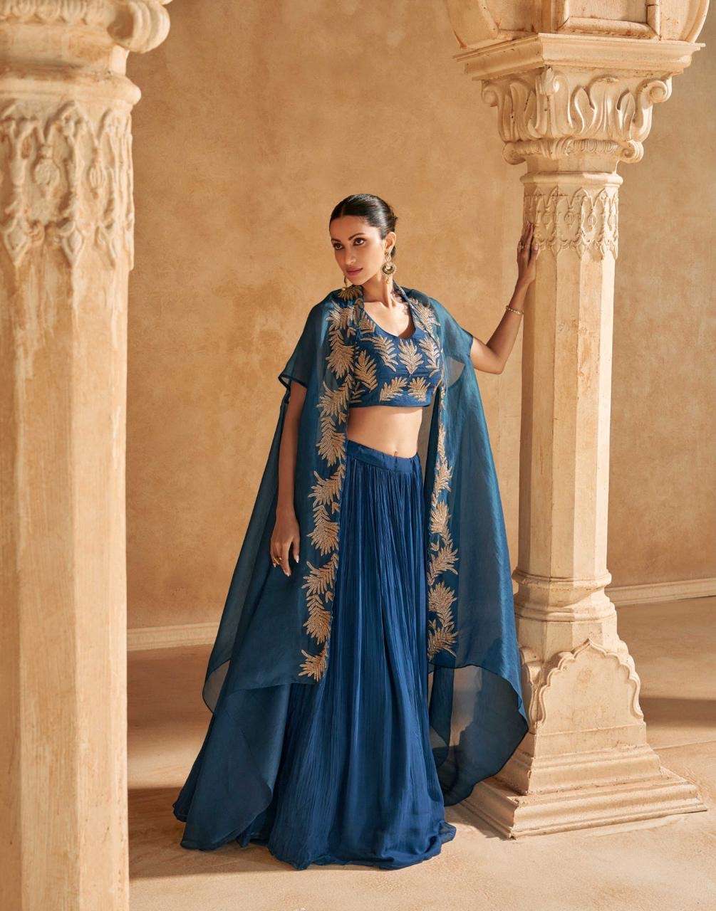 sayuri designer catalogue kalki 5726 to 5728 fabric premium real chinon silk pure handwork organza silk jacket with handwork silk blouse and chinon silk lhenghs with cancan 