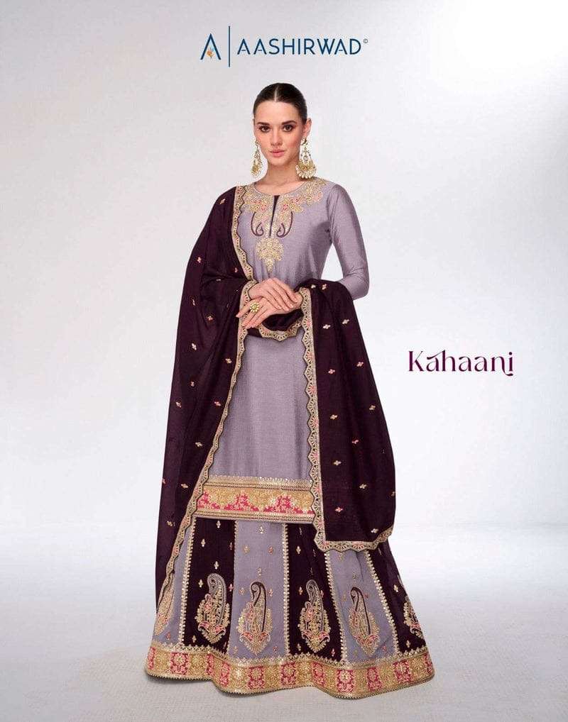 designer partywear catalogue branded suit collection in sale aashirwad creation ramzaan stock clearance sale only book ur order fast if u buy 5 pieces together extra discount