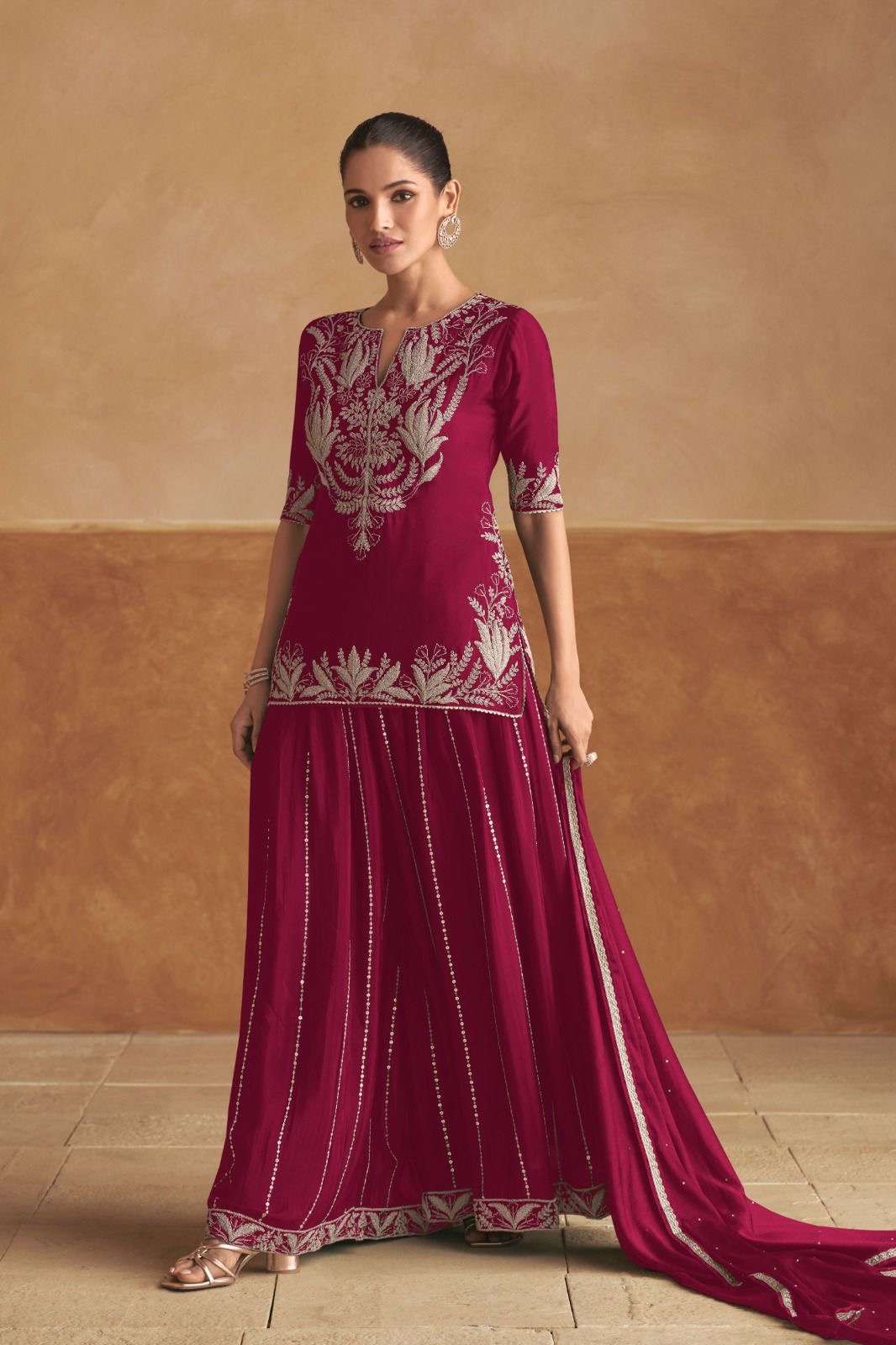 gulkarya designer catalogue haniya colour 7505r to 7505i fabric real chinon designer partywear paplone design heavy embroidery dresses catalogue brand suits