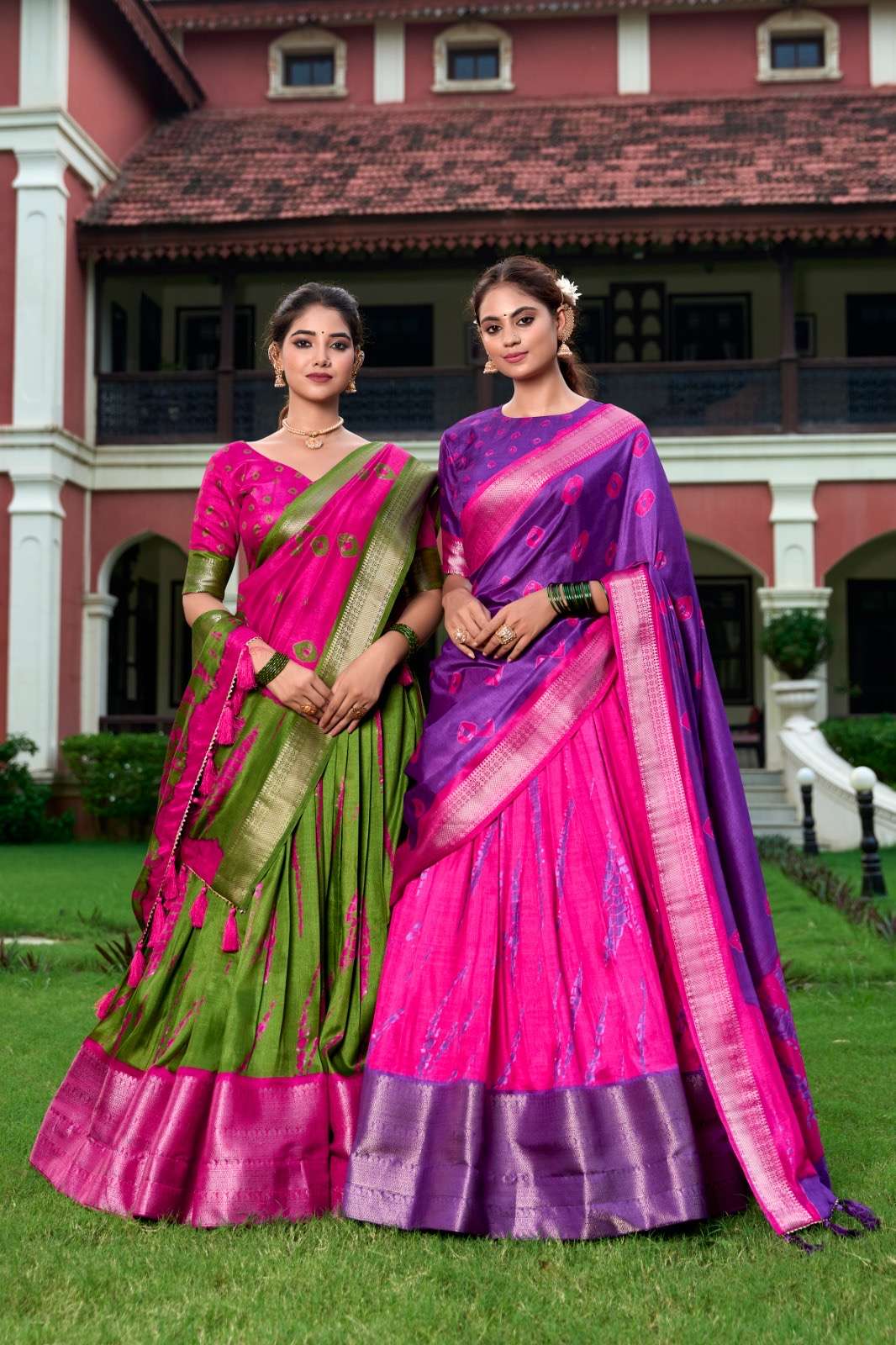 lehenga choli elegance in every fold shibori print dola silk lehenga catalogue raashi lnb1228 lehenga stitched lehenga fabric dola silk lehenga work shibori print with zari weaving border 3