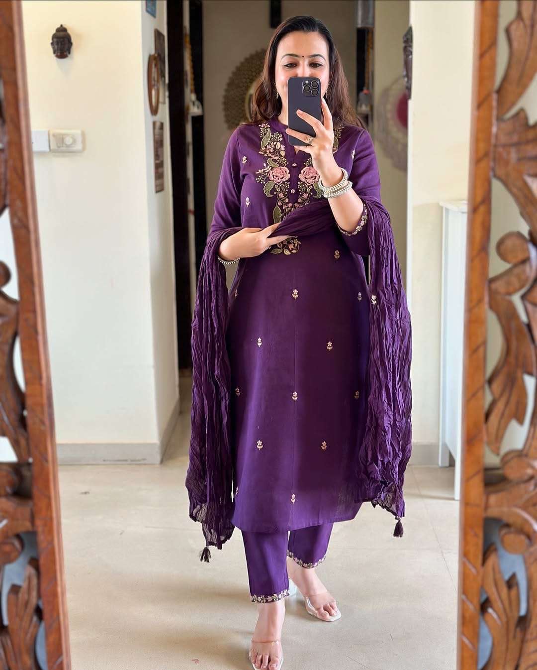 pure cotton embroidery work  suit set cotton hand work full beautiful heavy suit set which is beautifully decorated with intricate hand embroidery work and prints