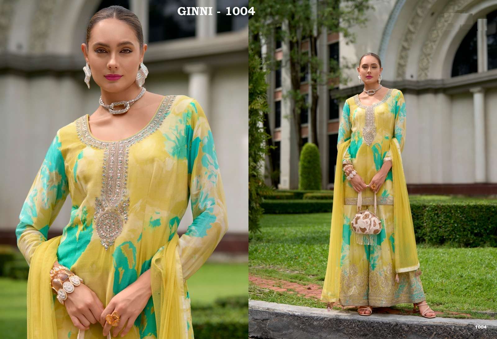 your choice ready stock free size stitched design number mention in image catalogues  ginni rolex navya navya ginni 2 zinc mix and match designer partywear suits